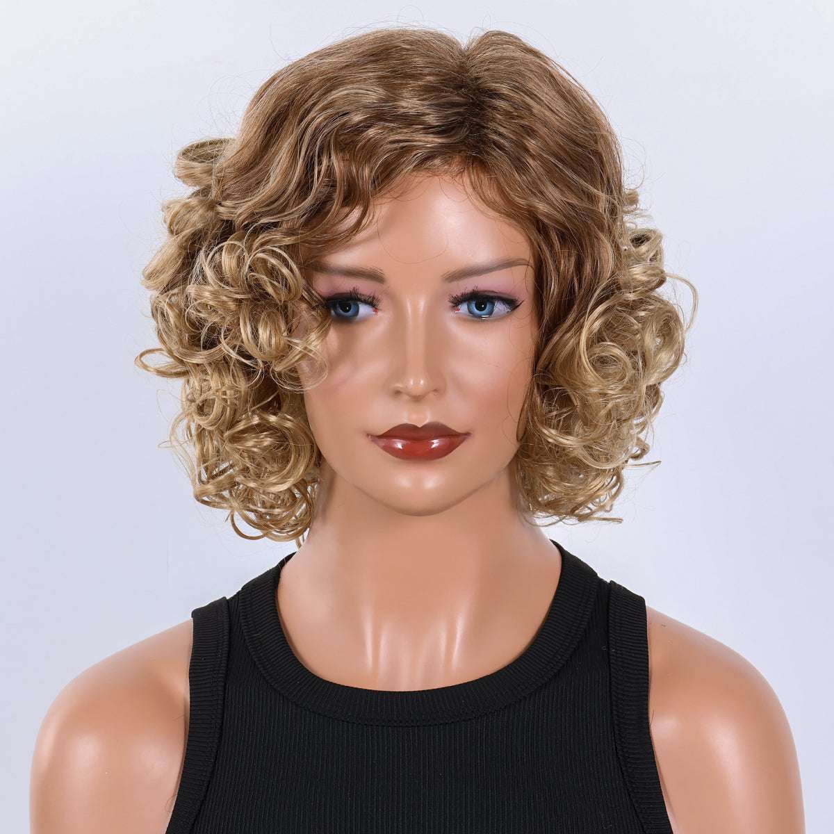 Daily Wear Fluffy Bob Wig – Realistic Hair Strands, Heat-Resistant