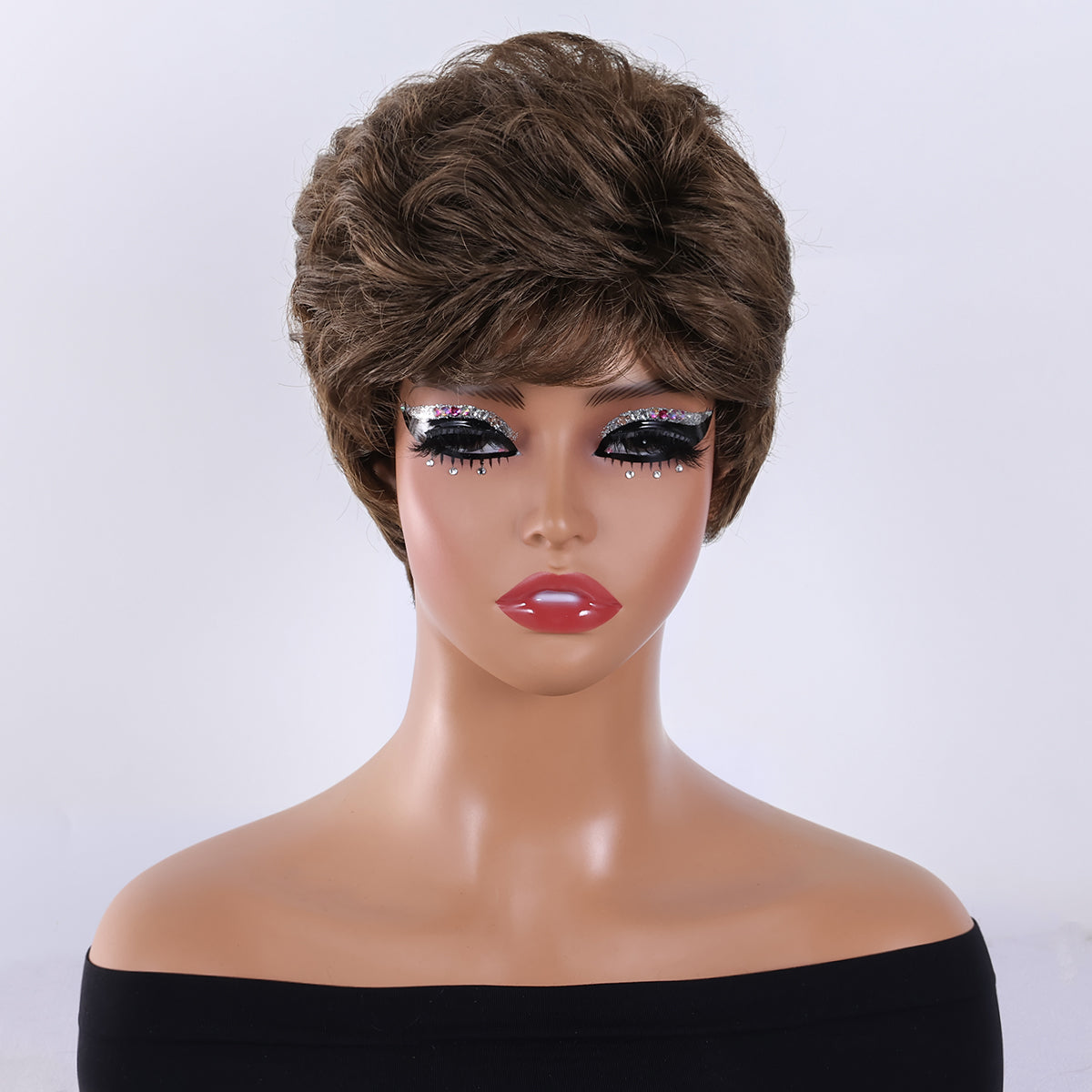 Trendy Fluffy Bob Wig – Realistic, Colorful, and Heat-Safe