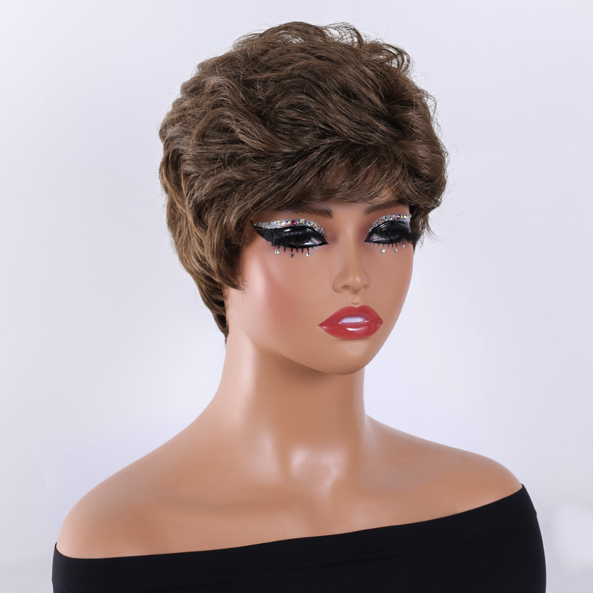 Trendy Fluffy Bob Wig – Realistic, Colorful, and Heat-Safe