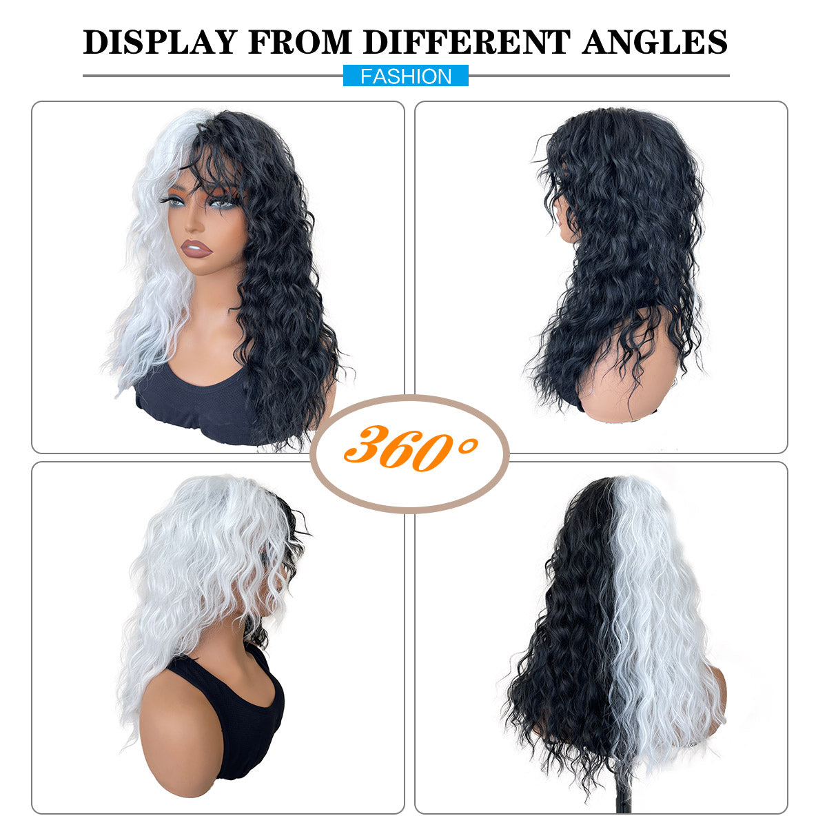 Factory Direct Breathable High-Temperature Synthetic Wig – Available in Diverse Shades