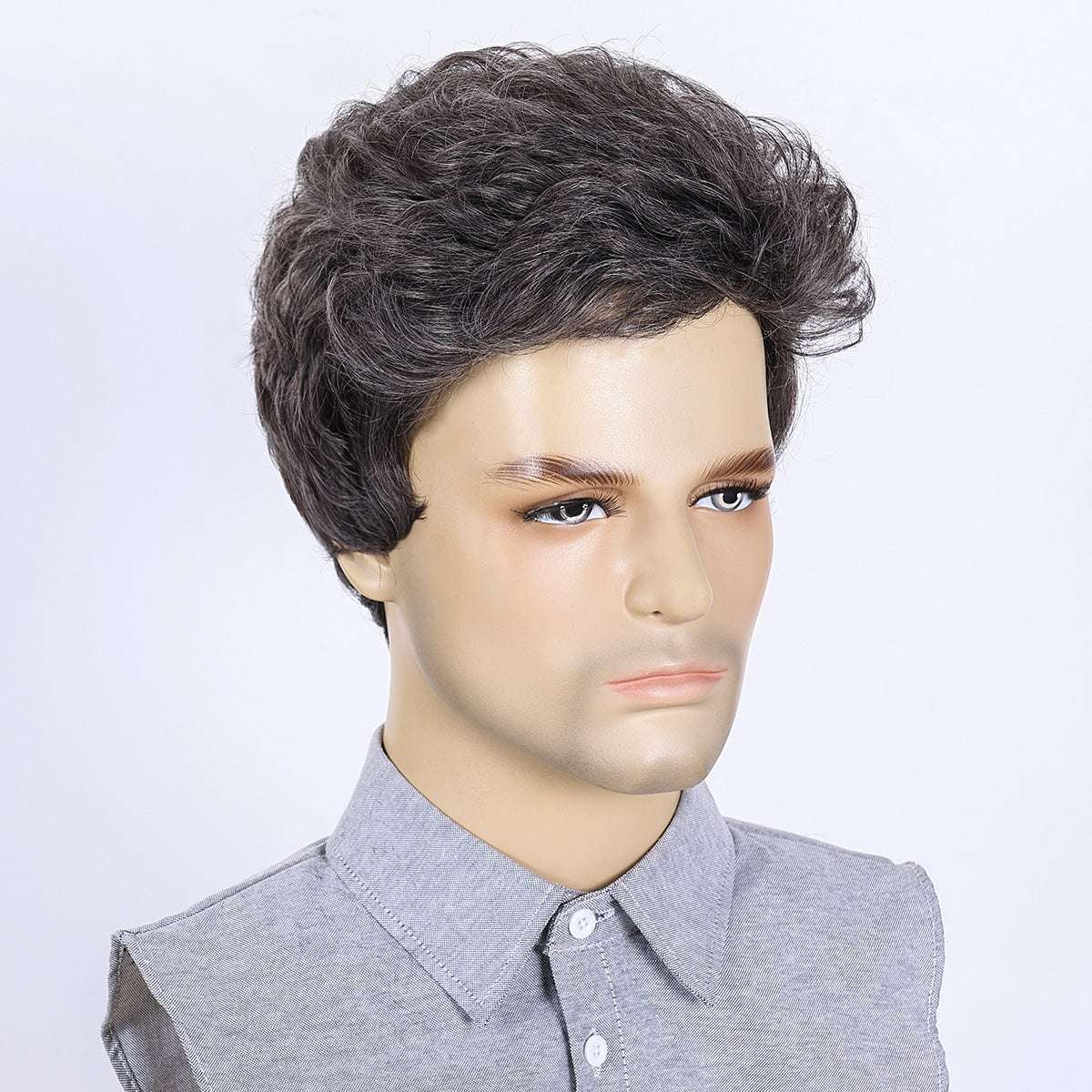 Easy Wear Men's Wig – Heat-Defiant Synthetic Material, Low Maintenance
