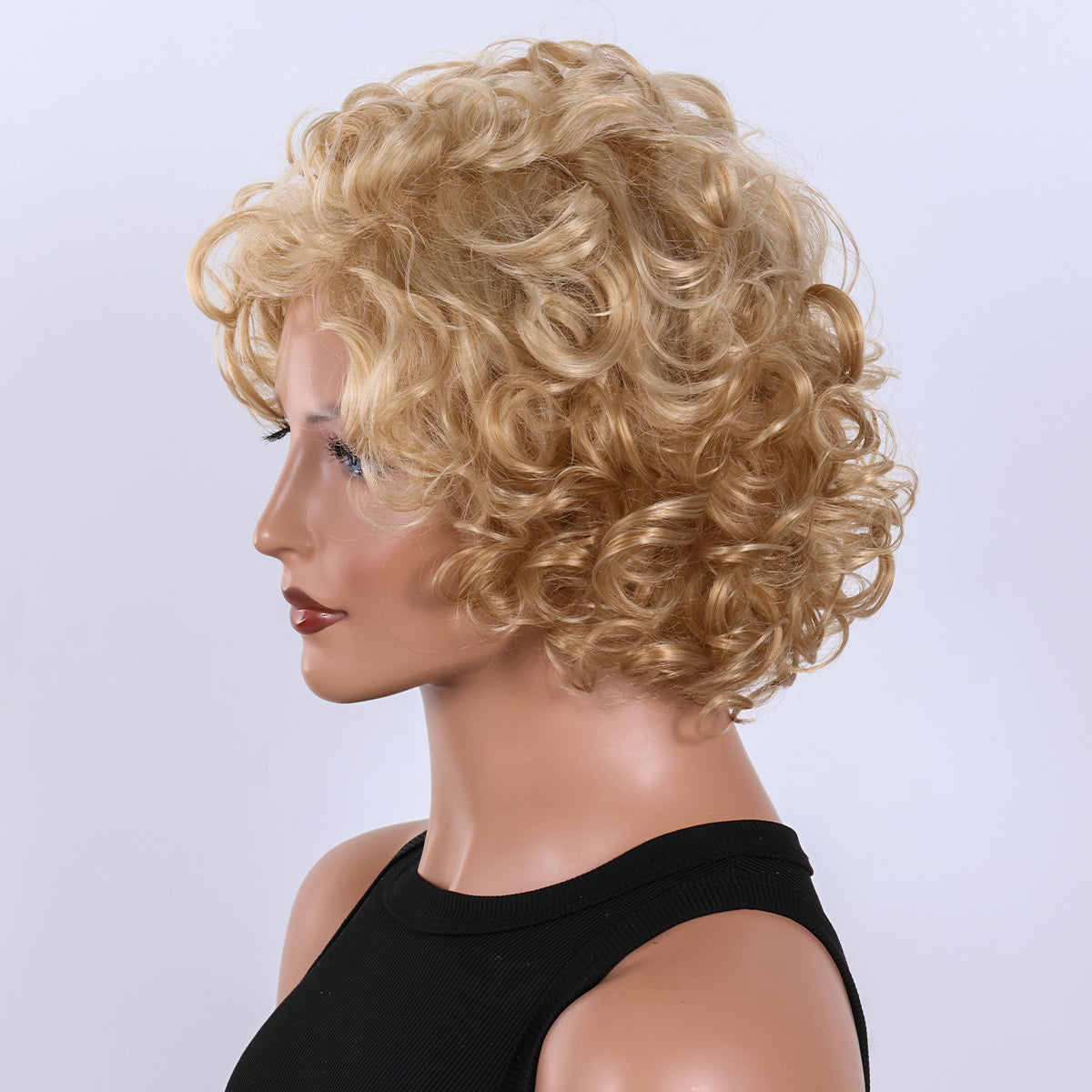 Gradient Fluffy Bob Wig – Synthetic Hair with Realistic Shine