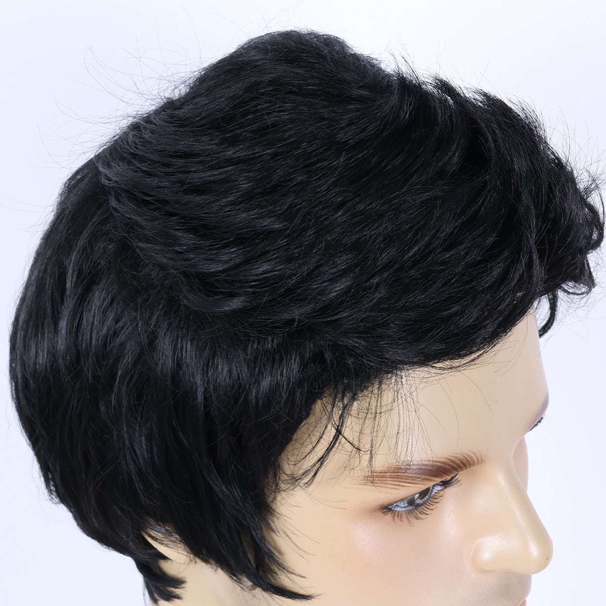 Daily Comfort Men's Wig – Heat-Friendly Synthetic Hair, Effortless Styling
