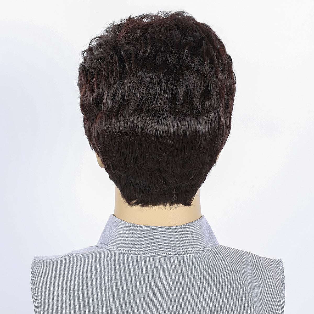 Modern Classic Men's Wig – Heat-Resistant Synthetic Hair, Simple Styling