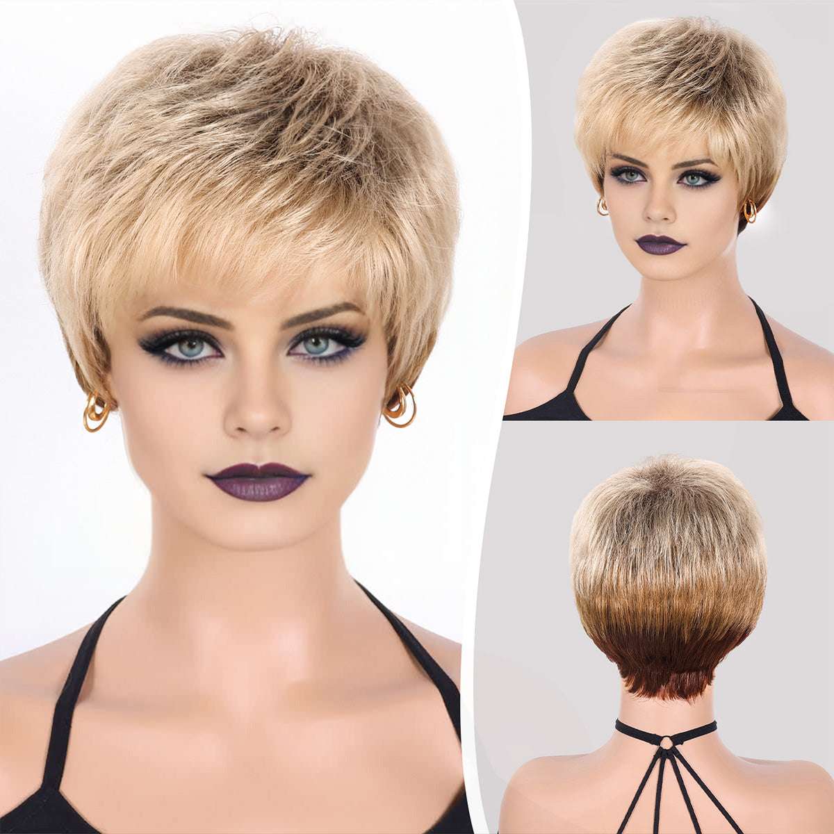 Fluffy Bob Hair Wig – Synthetic Heat-Resistant Fibers for All Looks