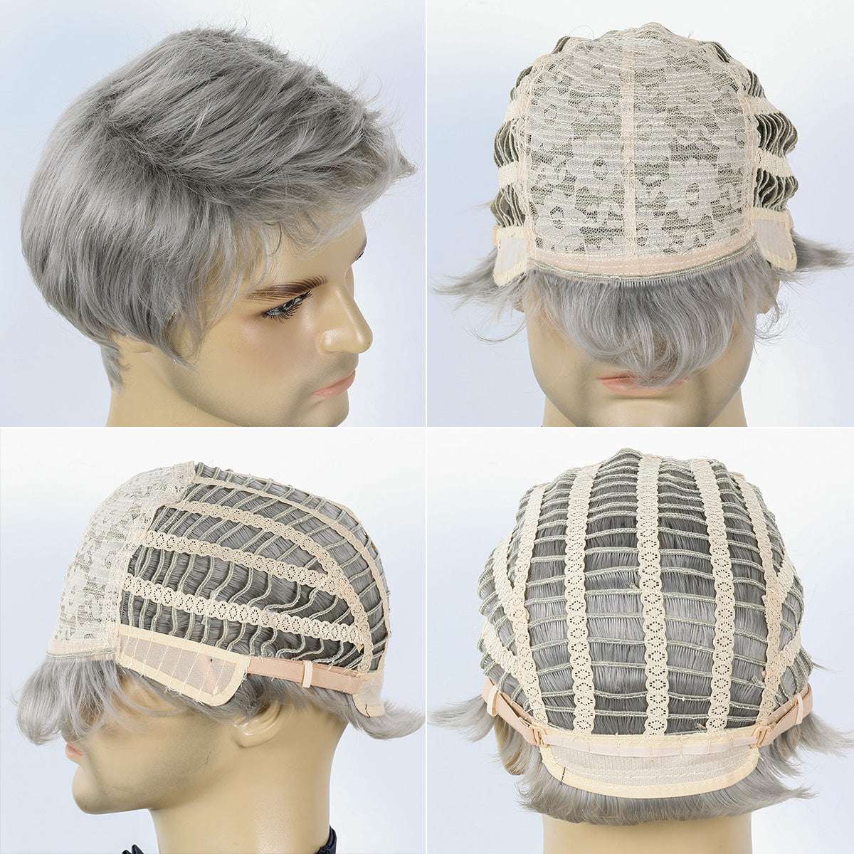 Daily Comfort Men's Wig – Heat-Friendly Synthetic Hair, Effortless Styling