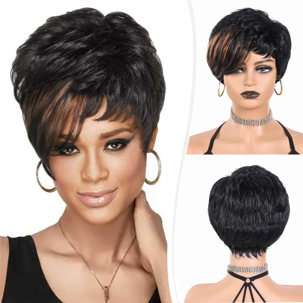 Kawaii Fluffy Bob Wig – Multicolor Heat-Proof Synthetic Fibers