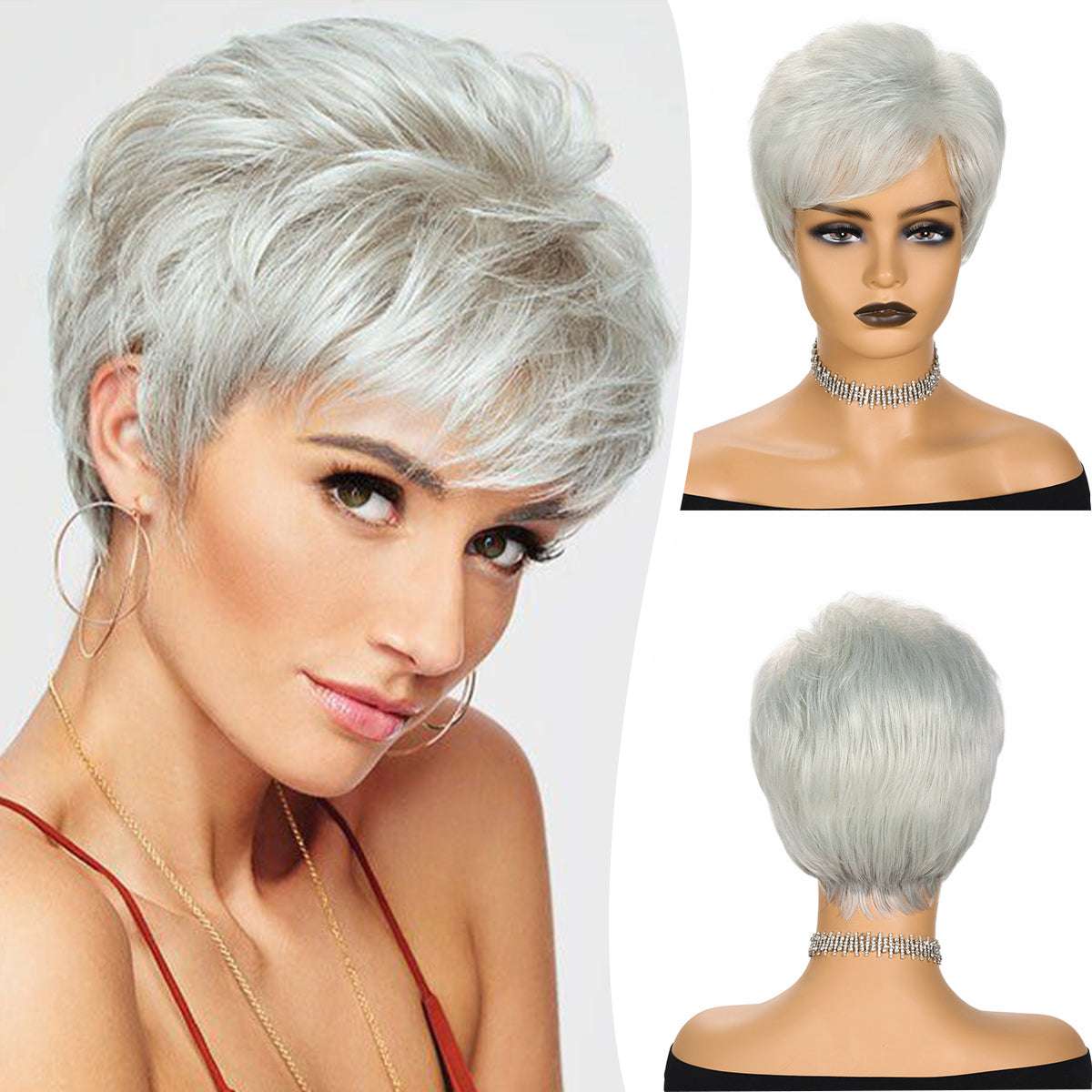 Colorful Fluffy Wig Bob - Durable Heat-Safe Synthetic Hair for Party & Events