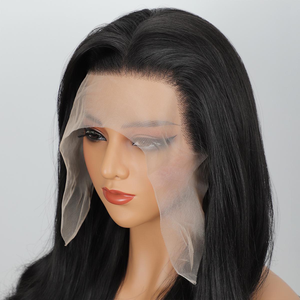 13*6 Fluffy, heat - resistant synthetic realistic hair HD Lace Front Super Long body wave strands multiple colors to choose from