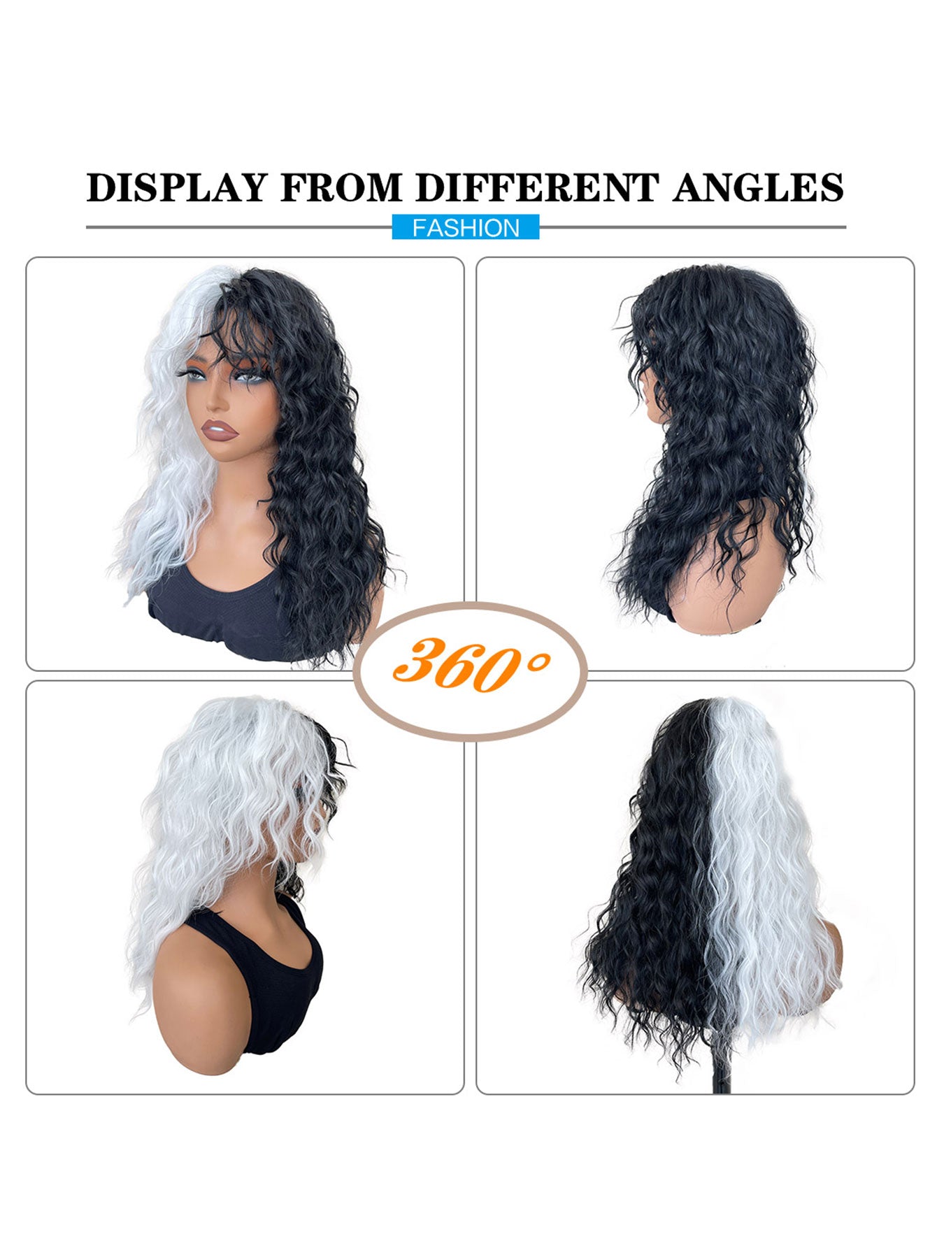 Factory Direct Breathable High-Temperature Synthetic Wig – Available in Diverse Shades
