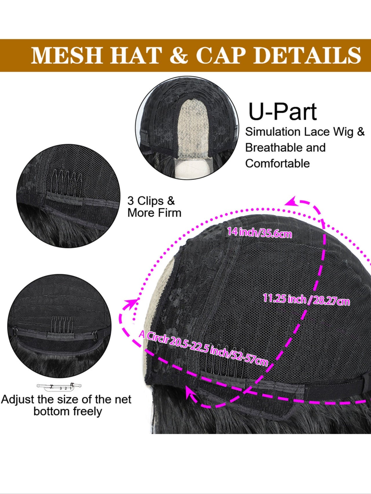 U-Shape Wig for Women: Realistic Lace, Heat-Resistant Fiber, Bulk Order Available