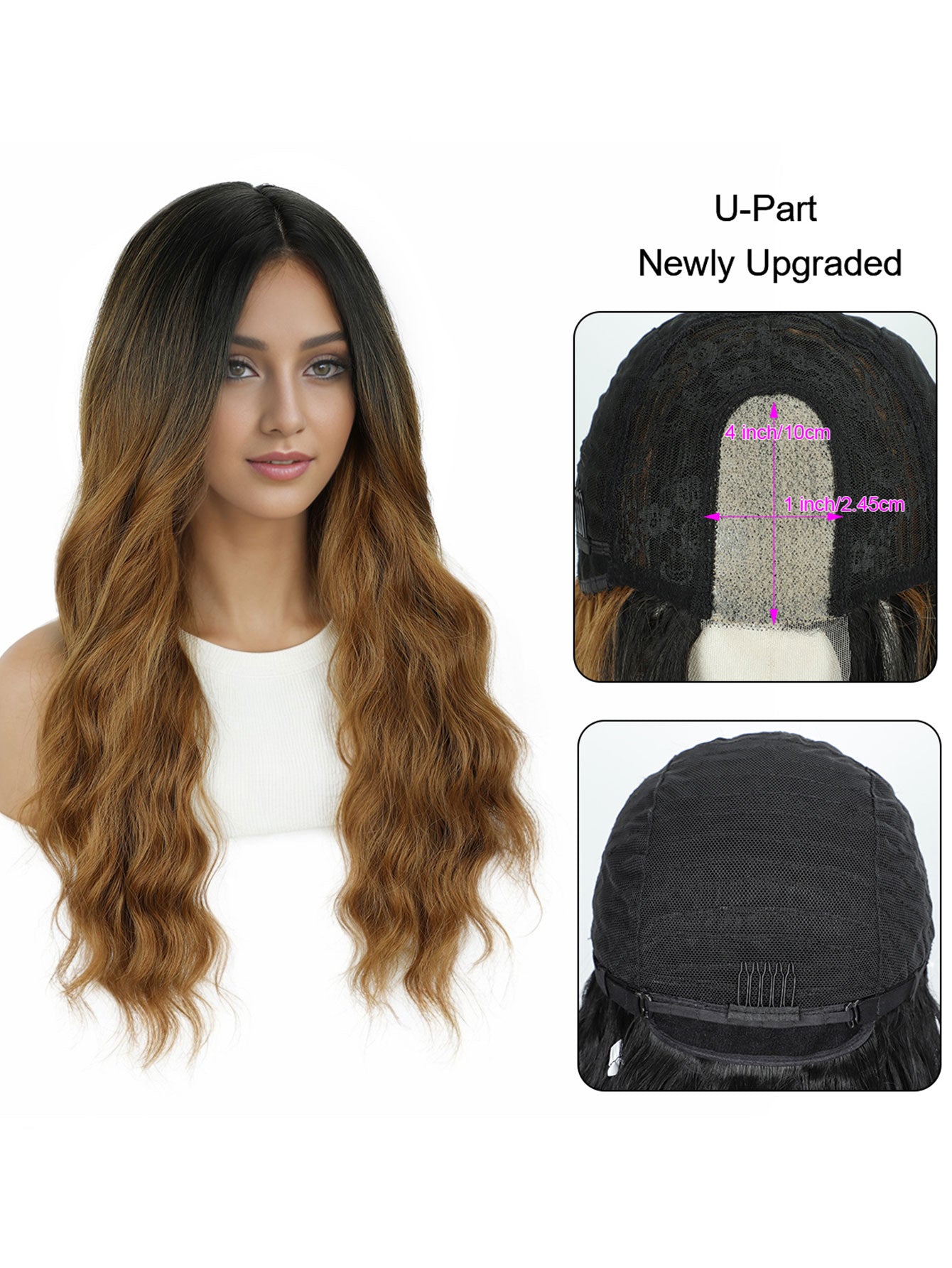 U-Shape Wig for Women: Realistic Lace, Heat-Resistant Fiber, Bulk Order Available