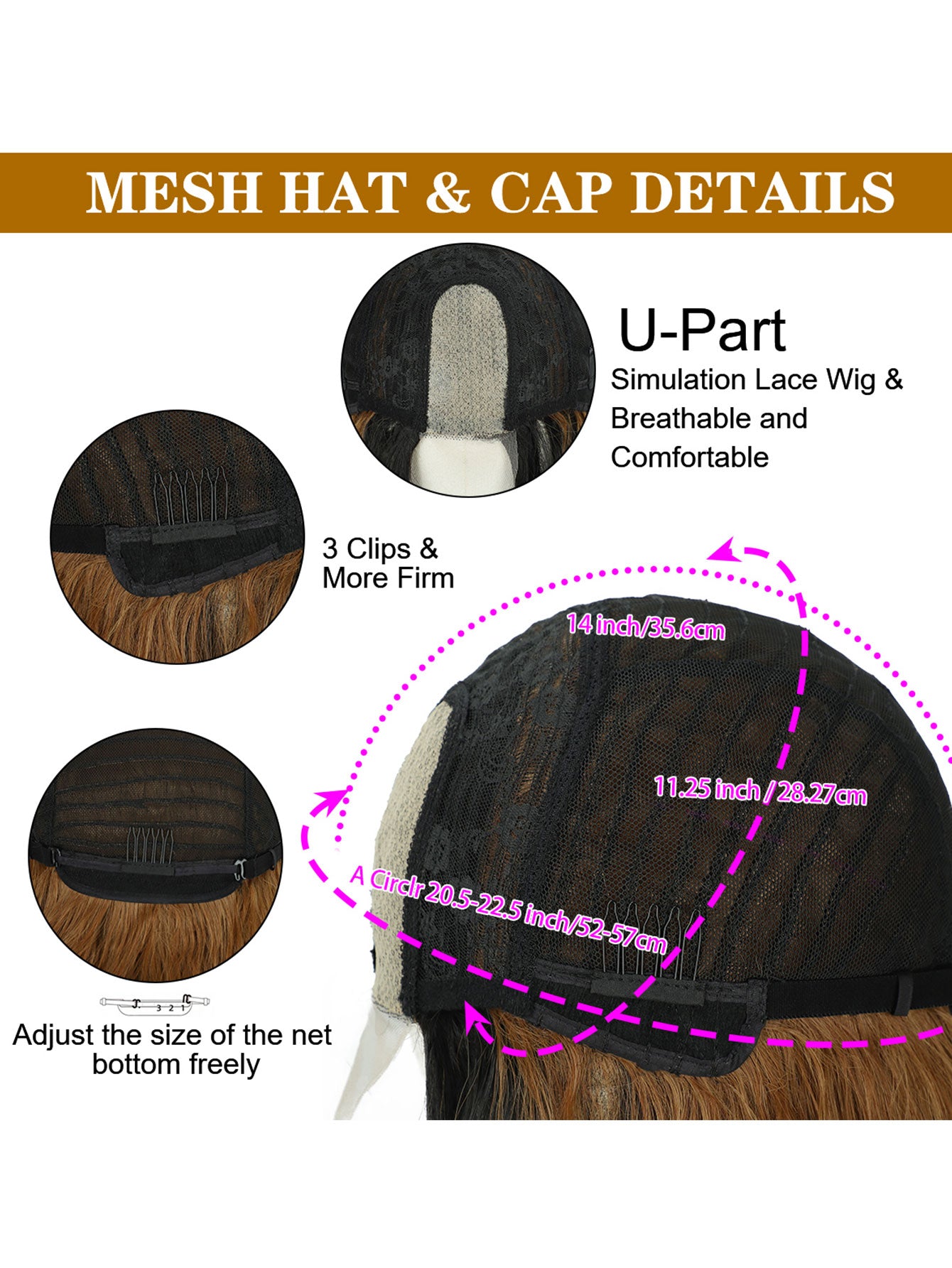 Breathable Comfort U-Shape Wig | Simulation Lace Front, Heat-Safe Synthetic Hair