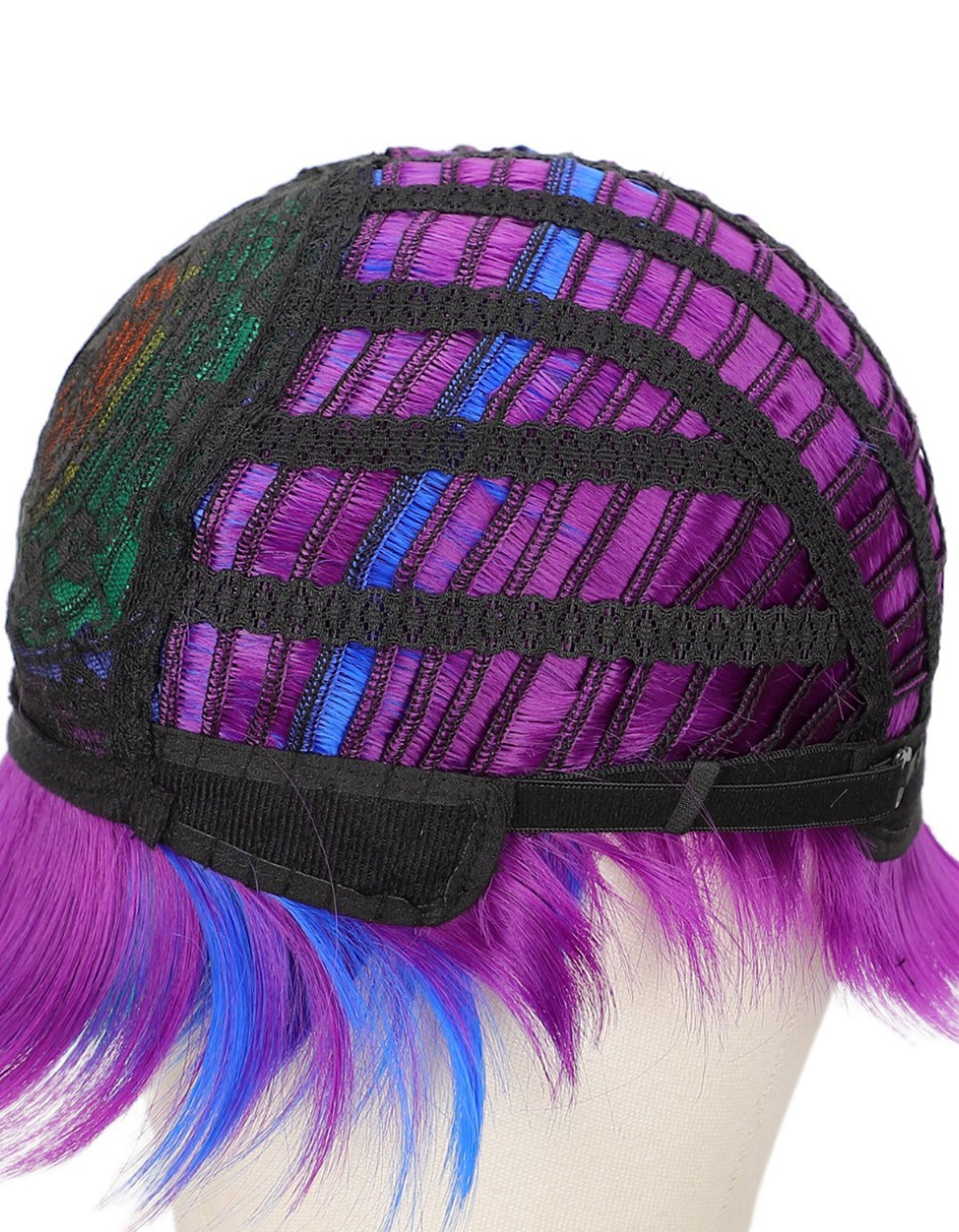 Women's Short Rainbow Color Wig, Resistant Fiber Wigs for Women Girls Daily Wear Party Cosplay Halloween Costume Music Festival Pride Month