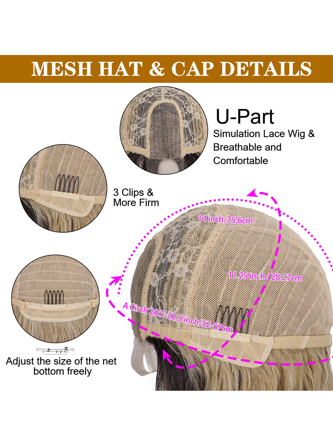 Heat-Resistant U-Type Lace Wig – Wholesale & Retail, Simulation Hairline, Comfort Fit