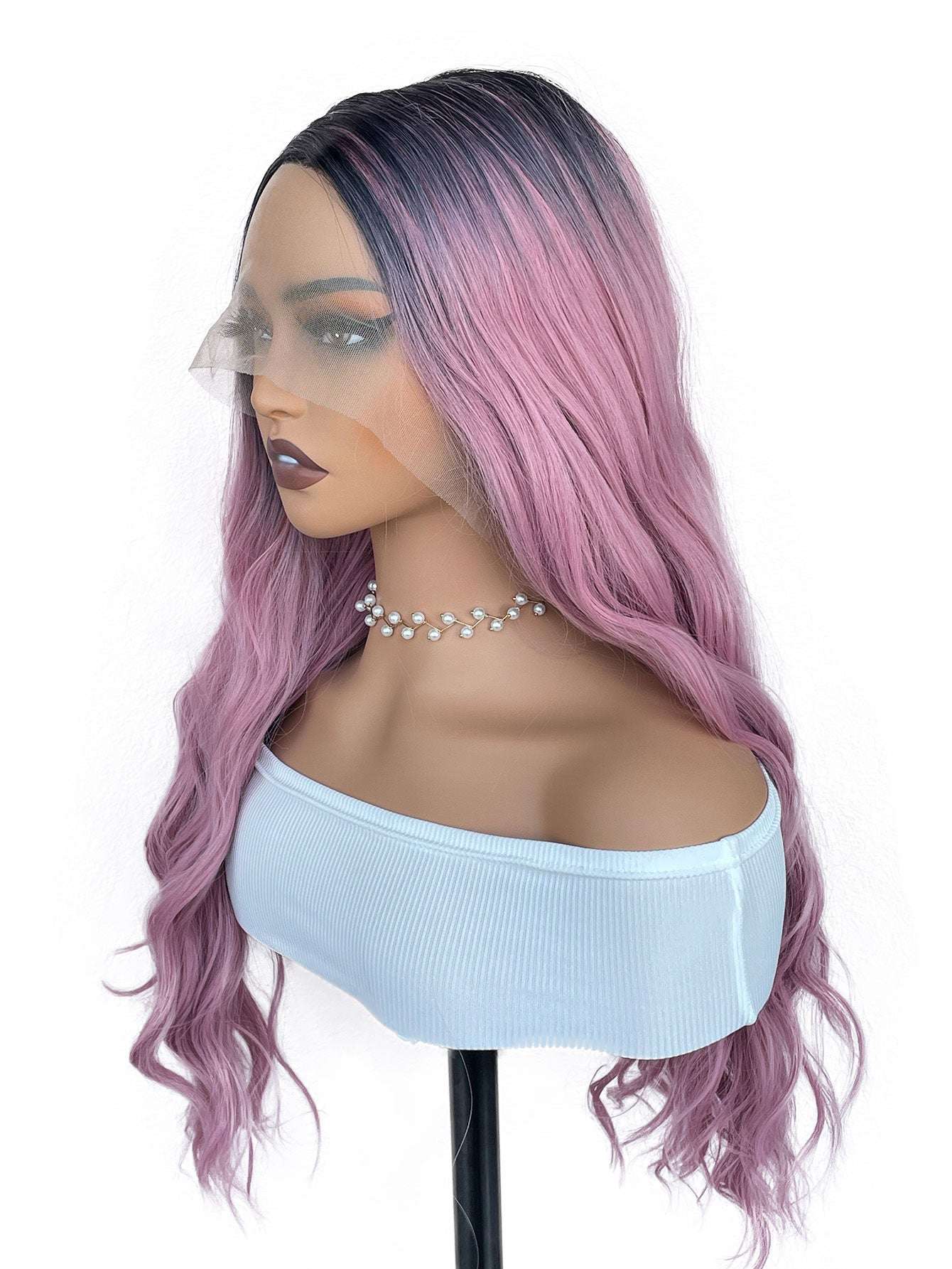 Women Long Wavy Synthetic Wig Heat Resistant Fiber Hair Wigs Daily Cosplay Party