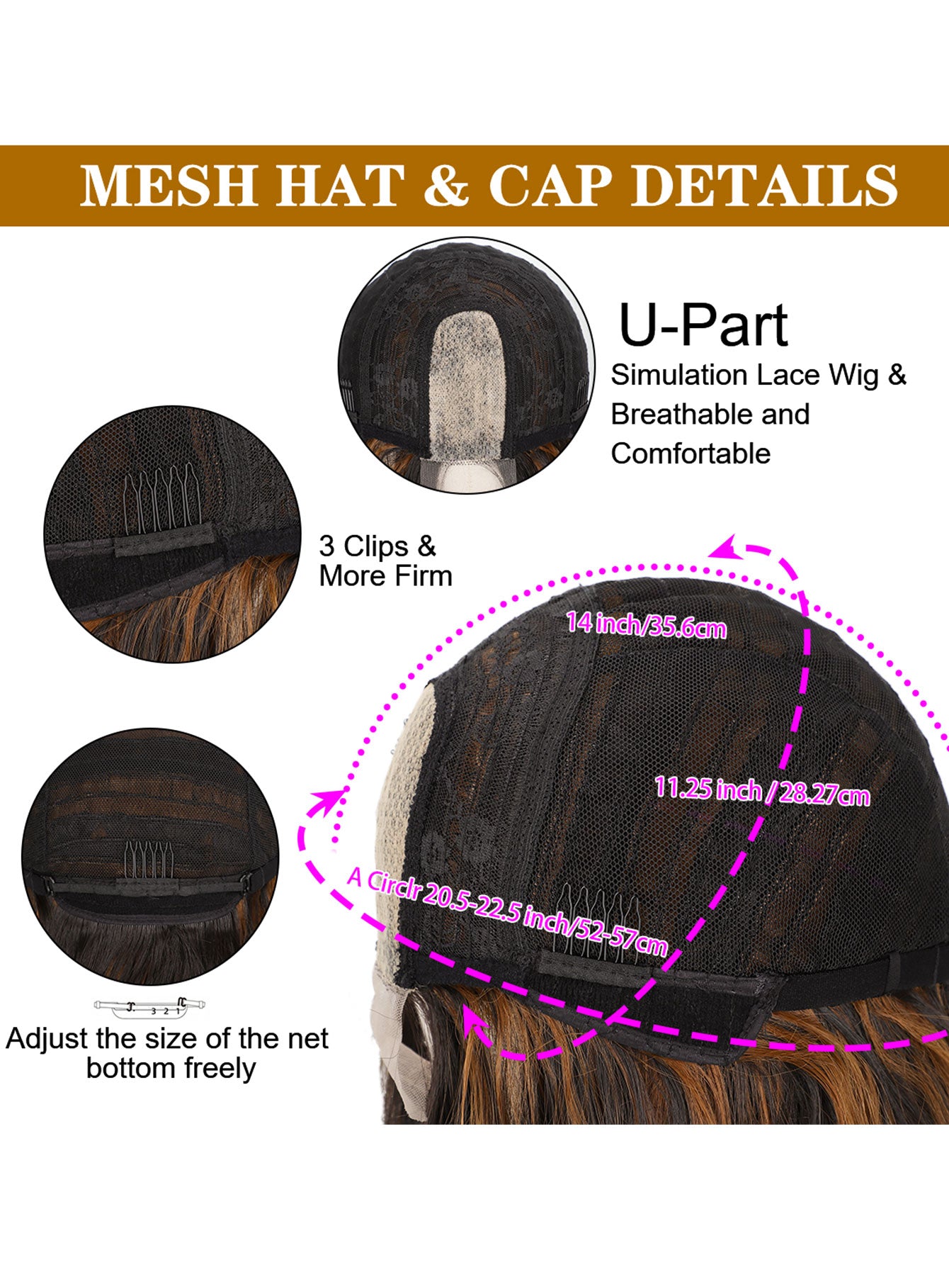Heat-Resistant U-Type Lace Wig – Wholesale & Retail, Simulation Hairline, Comfort Fit