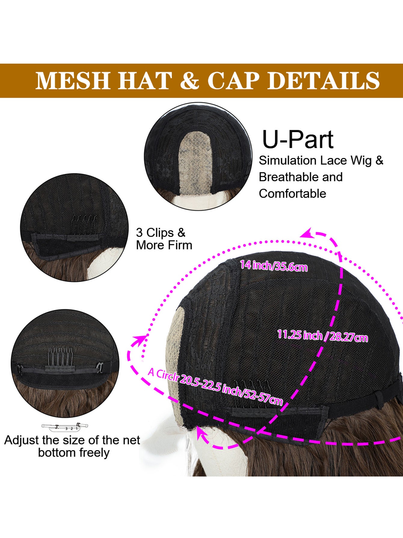 Heat-Resistant U-Type Lace Wig – Wholesale & Retail, Simulation Hairline, Comfort Fit