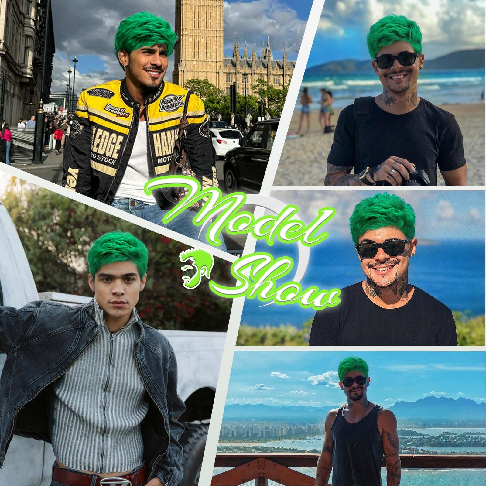 Lightweight & Breathable Men's Wig – Heat-Resistant Synthetic Material