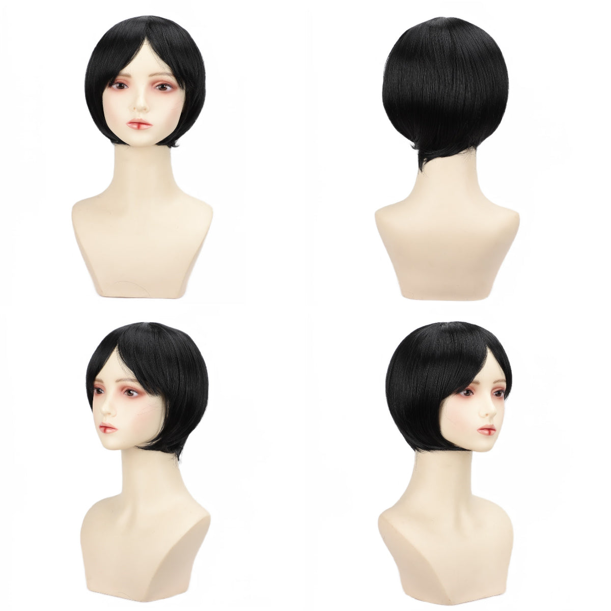 Chic Anime-Inspired Cosplay Wig for Women - Heat Resistant, Curly Ponytail with Bangs in Pink, Black, Blue, Blonde, Brown, Red | Perfect for Halloween & Costume Parties, Colorful, Double Clip, Daily Wear