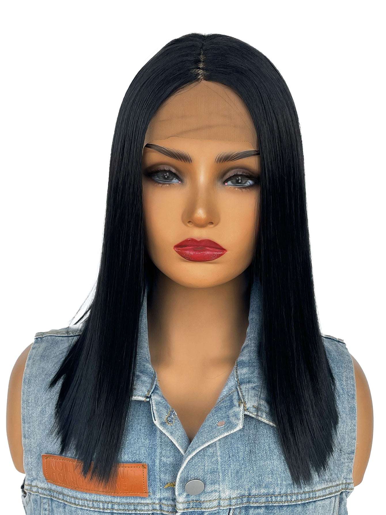 Factory direct sales. 12inch fashionable bob straight hair wigs made of heat - resistant fiber. Multiple colors available