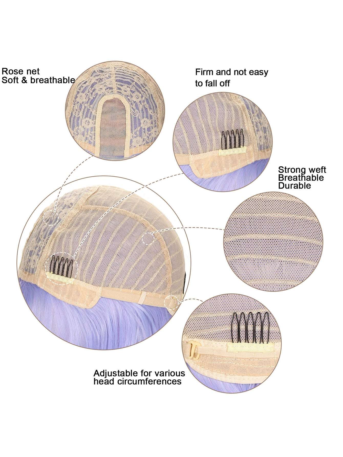 Women's bobo Short Best - selling in 2025 High-Temperature Fiber Synthetic Wigs for Women Girls Daily Wear Party Cosplay Halloween Costume Music Festival Pride Month