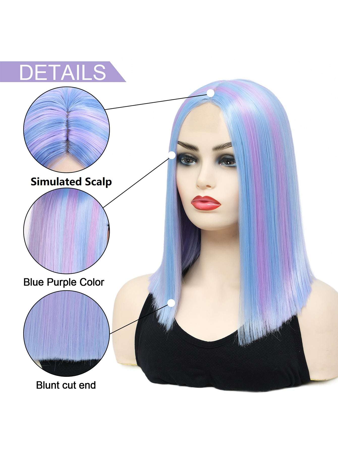 Women's bobo Short Best - selling in 2025 High-Temperature Fiber Synthetic Wigs for Women Girls Daily Wear Party Cosplay Halloween Costume Music Festival Pride Month