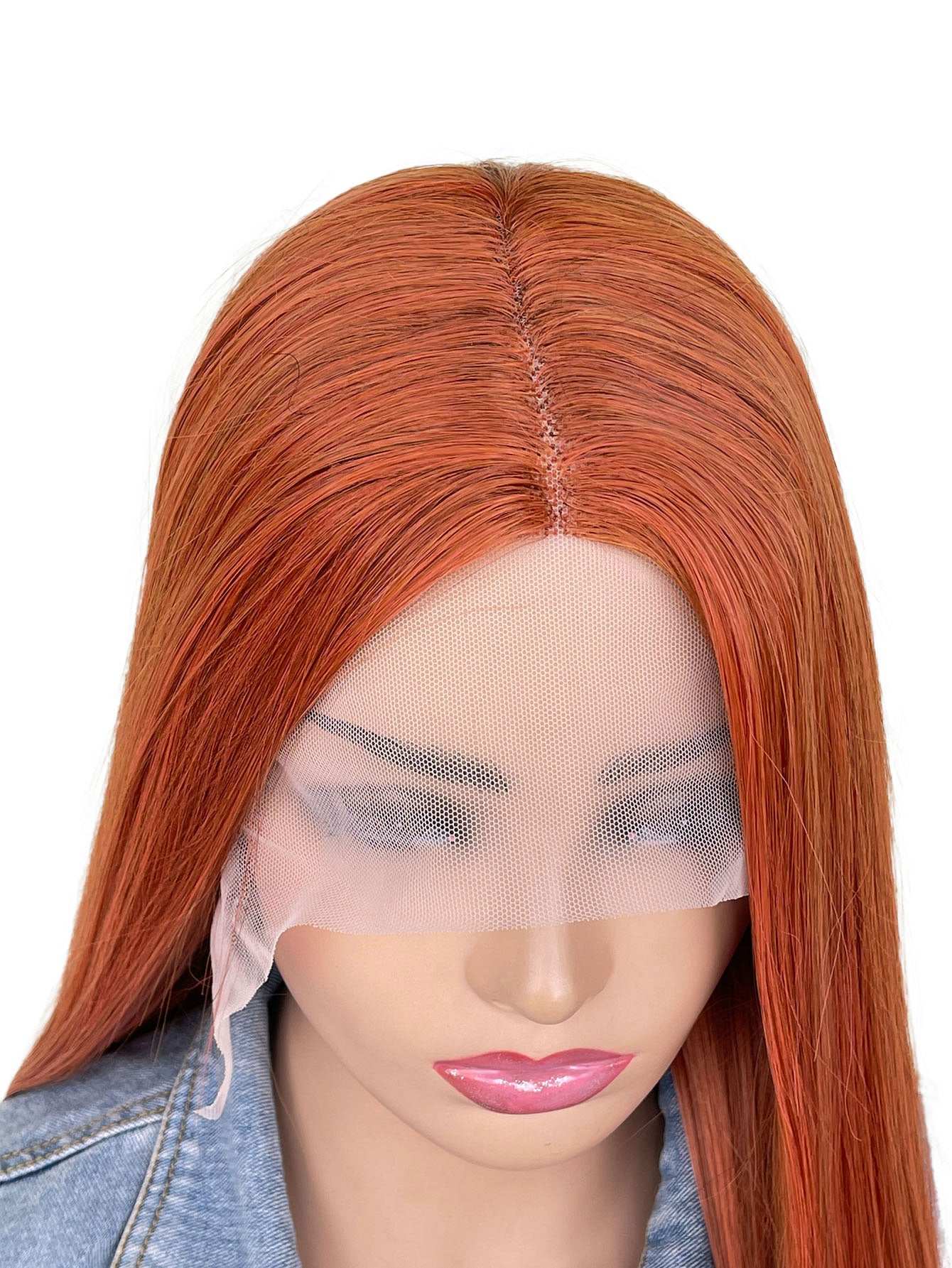 13x4x1 Lace Front Wig - Heat-Resistant Synthetic Hair, Pre-Cut, 200% Density, Wear and Go for Straight Hair