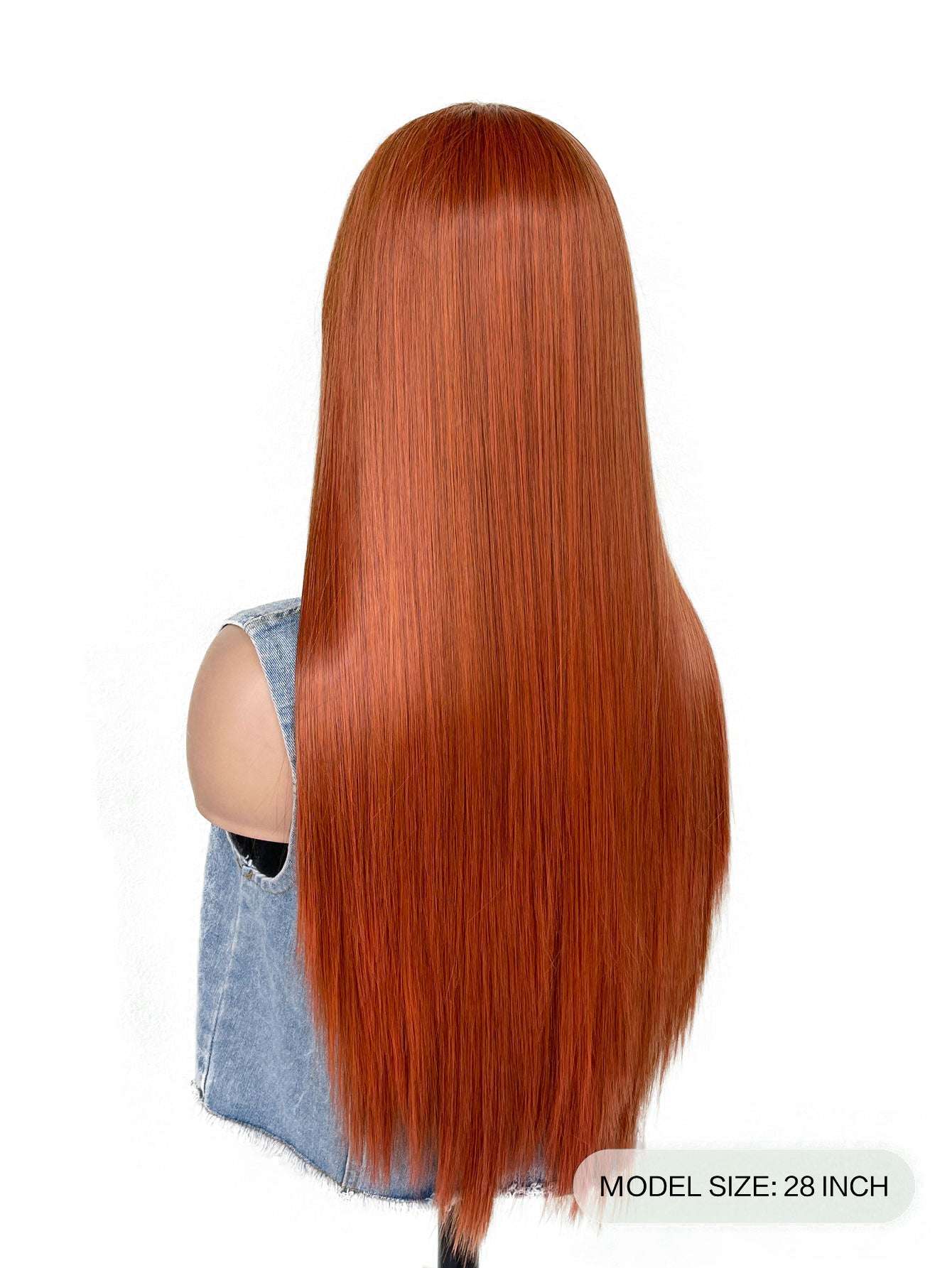 13x4x1 Lace Front Wig - Heat-Resistant Synthetic Hair, Pre-Cut, 200% Density, Wear and Go for Straight Hair