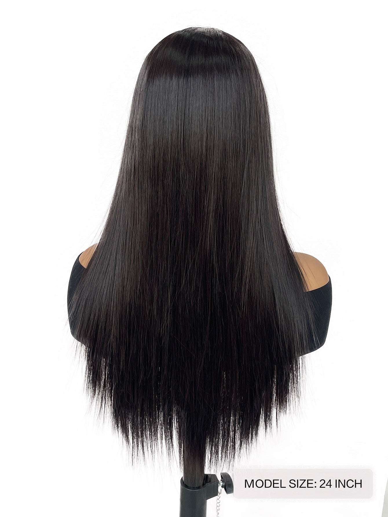 13x4x1 Lace Front Wig - Heat-Resistant Synthetic Hair, Pre-Cut, 200% Density, Wear and Go for Straight Hair