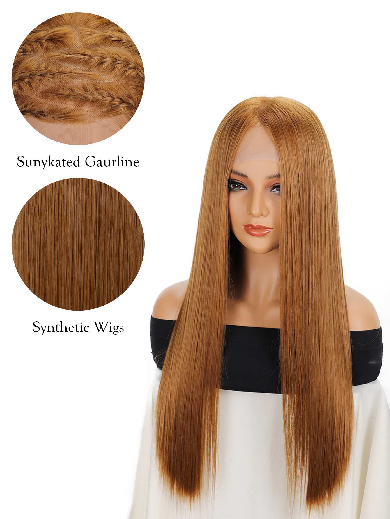 13*6 Fluffy, heat - resistant synthetic realistic hair HD Lace Front Super Long Straight strands multiple colors to choose from