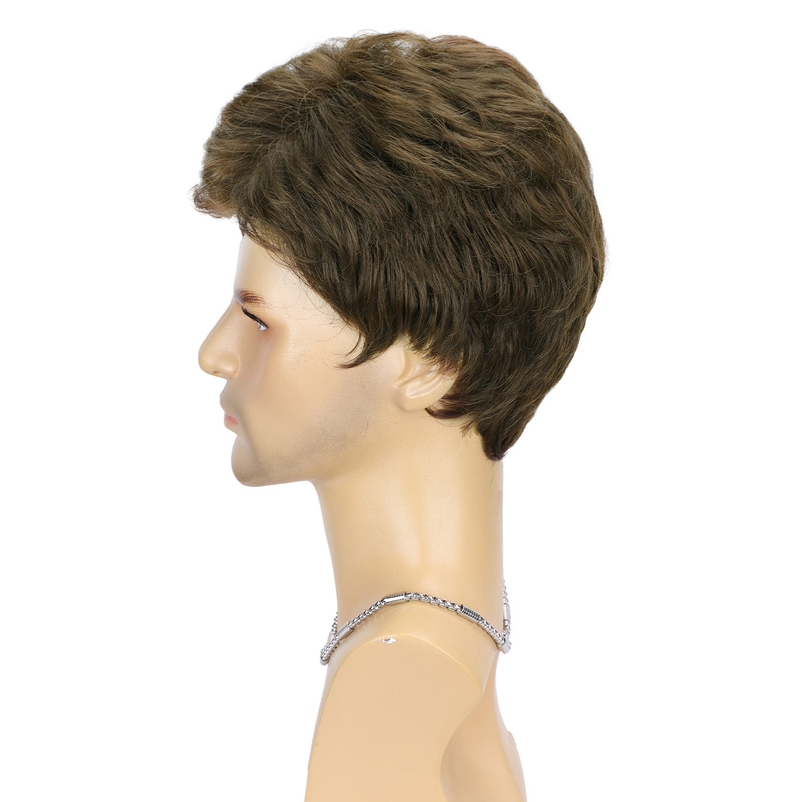 Tangle-Free Men's Wig – Durable Heat-Resistant Synthetic Hair
