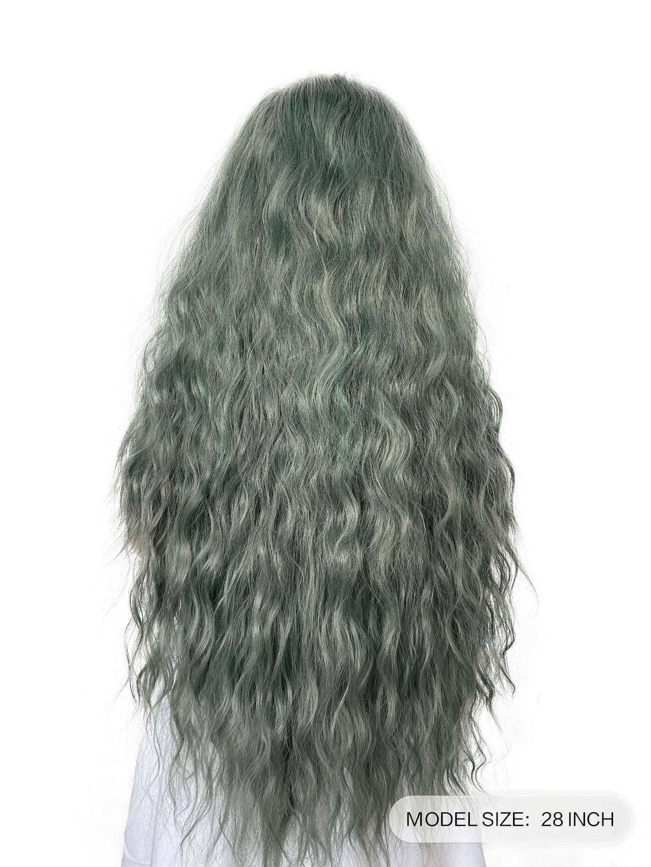 Green Pixie Long Wig Vibrant Green 200% Body Wave Wig  - High-Density Synthetic Hair for Women, Fashionable and Natural Look, Available