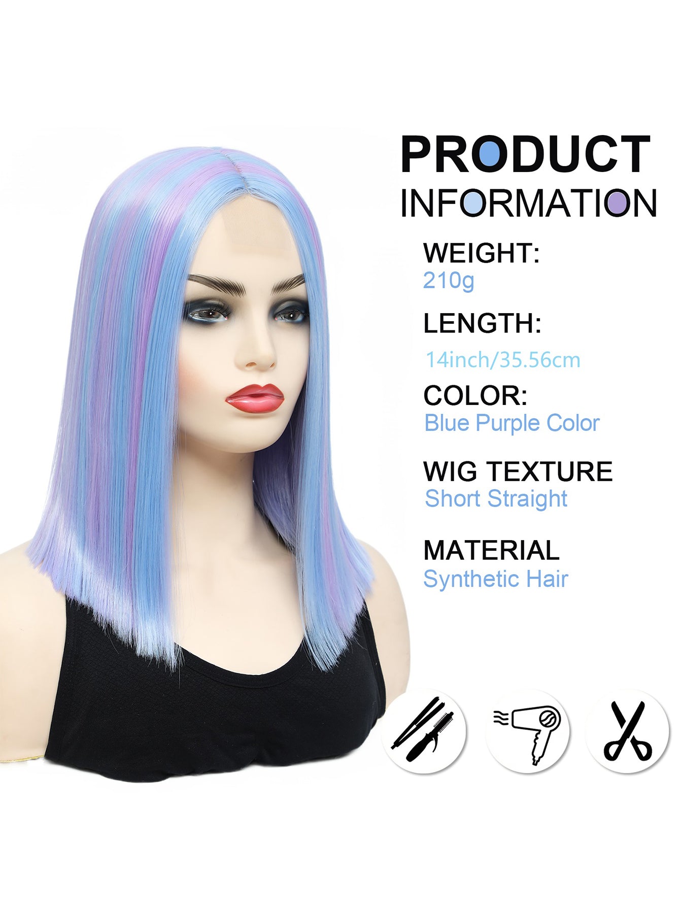 Women's bobo Short Best - selling in 2025 High-Temperature Fiber Synthetic Wigs for Women Girls Daily Wear Party Cosplay Halloween Costume Music Festival Pride Month