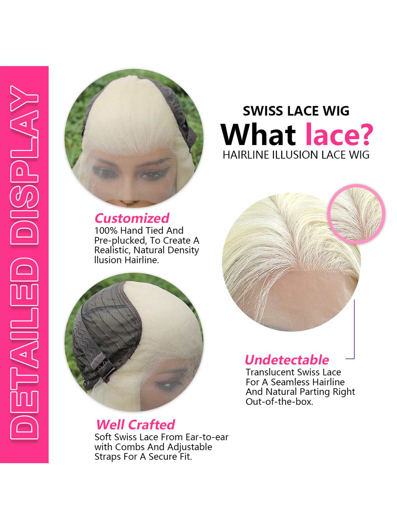 13*6 Fluffy, heat - resistant synthetic realistic hair HD Lace Front Super Long Straight strands multiple colors to choose from