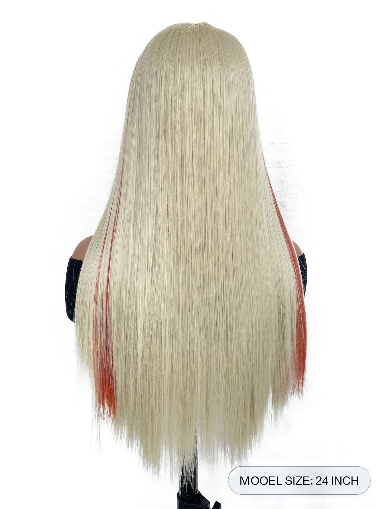 Rainbow Long Straight Wigs, Ladies Fashion Cosplay Costume Hair Anime Full Wavy Party Wig, Easy to Use Fine Workmanship