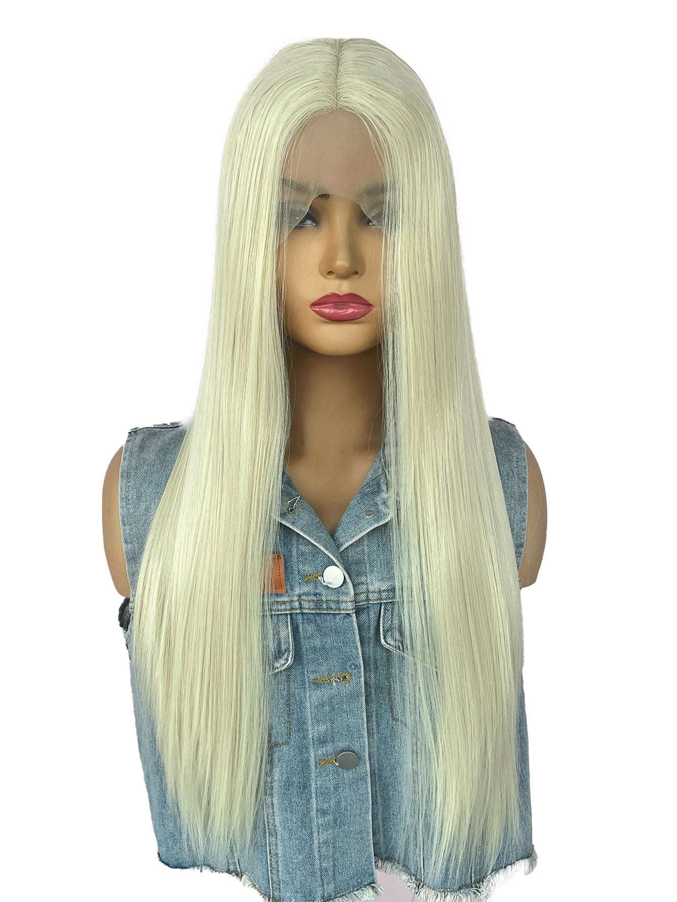 Rainbow Long Straight Wigs, Ladies Fashion Cosplay Costume Hair Anime Full Wavy Party Wig, Easy to Use Fine Workmanship
