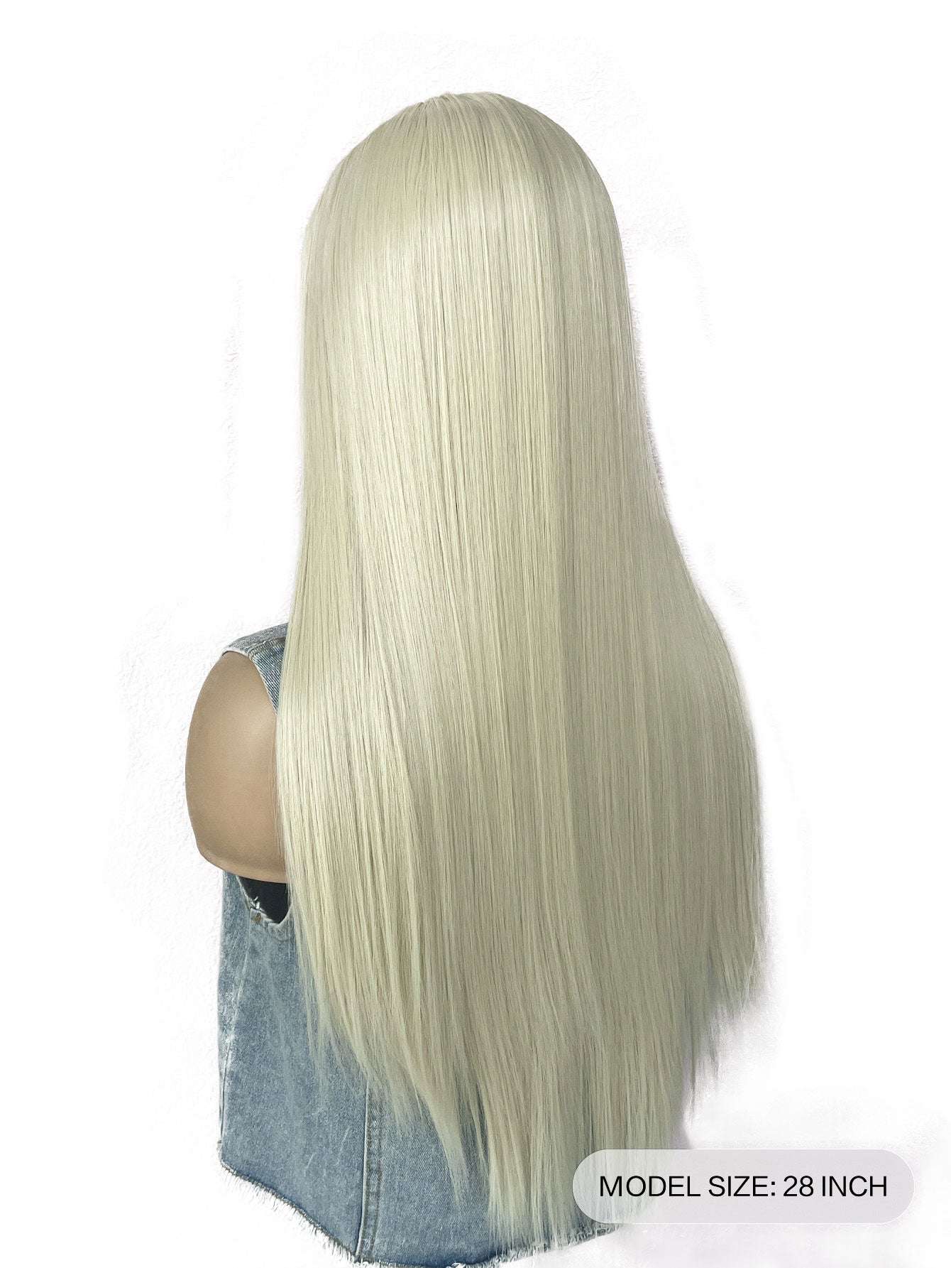 Rainbow Long Straight Wigs, Ladies Fashion Cosplay Costume Hair Anime Full Wavy Party Wig, Easy to Use Fine Workmanship