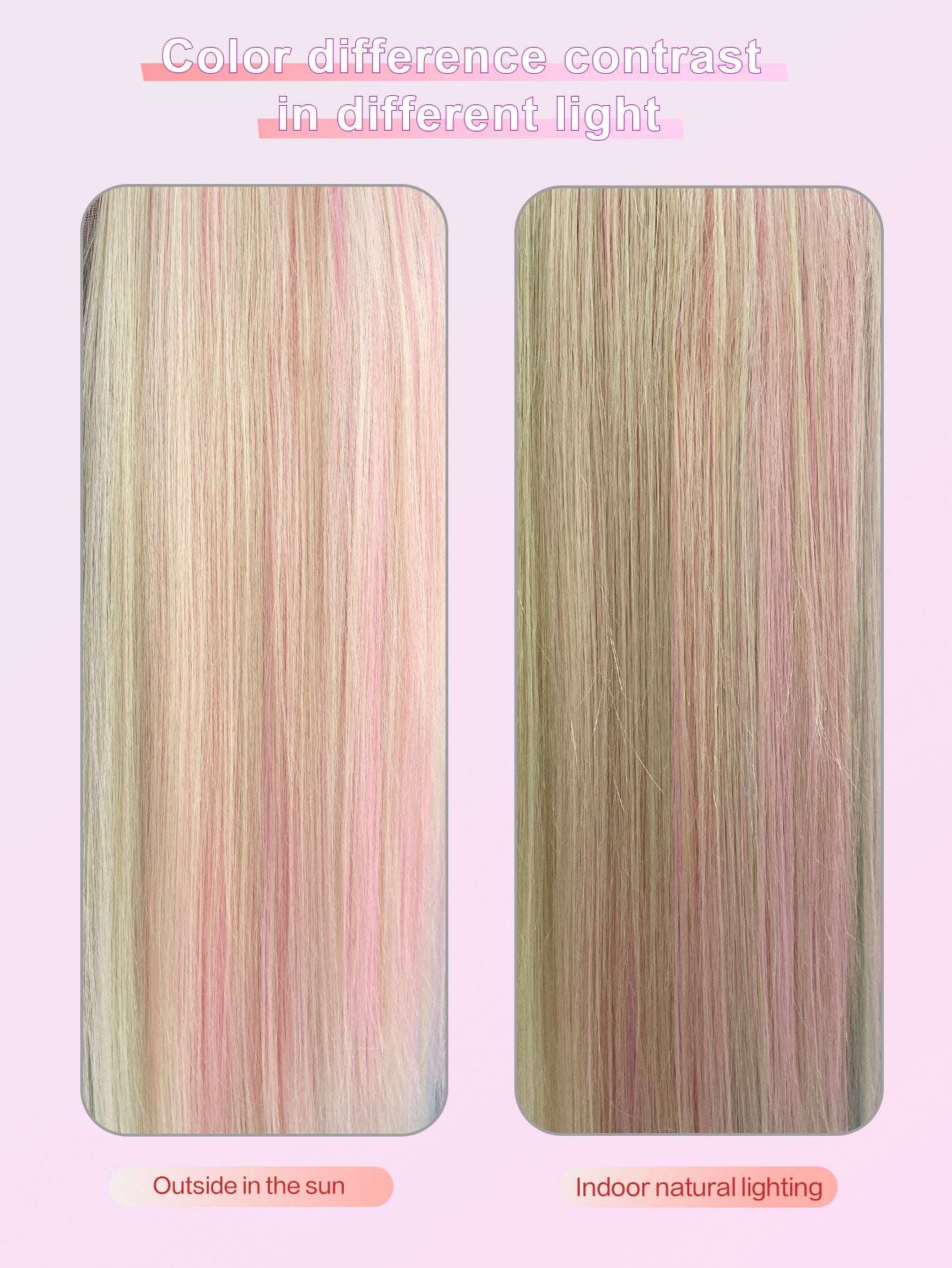Rainbow Long Straight Wigs, Ladies Fashion Cosplay Costume Hair Anime Full Wavy Party Wig, Easy to Use Fine Workmanship