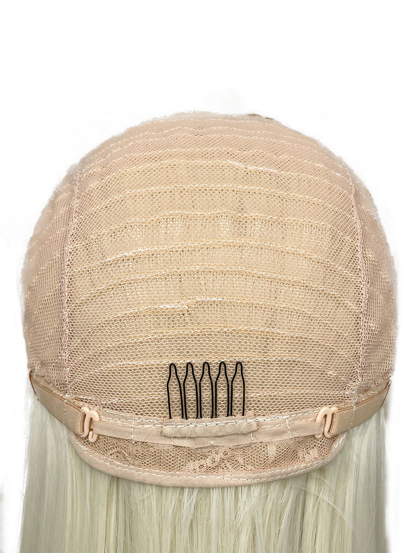 13*4*1T Partial Lace Wig 32-Inch Golden Long Straight Synthetic Wig Suitable For Daily Party And Festival Wear