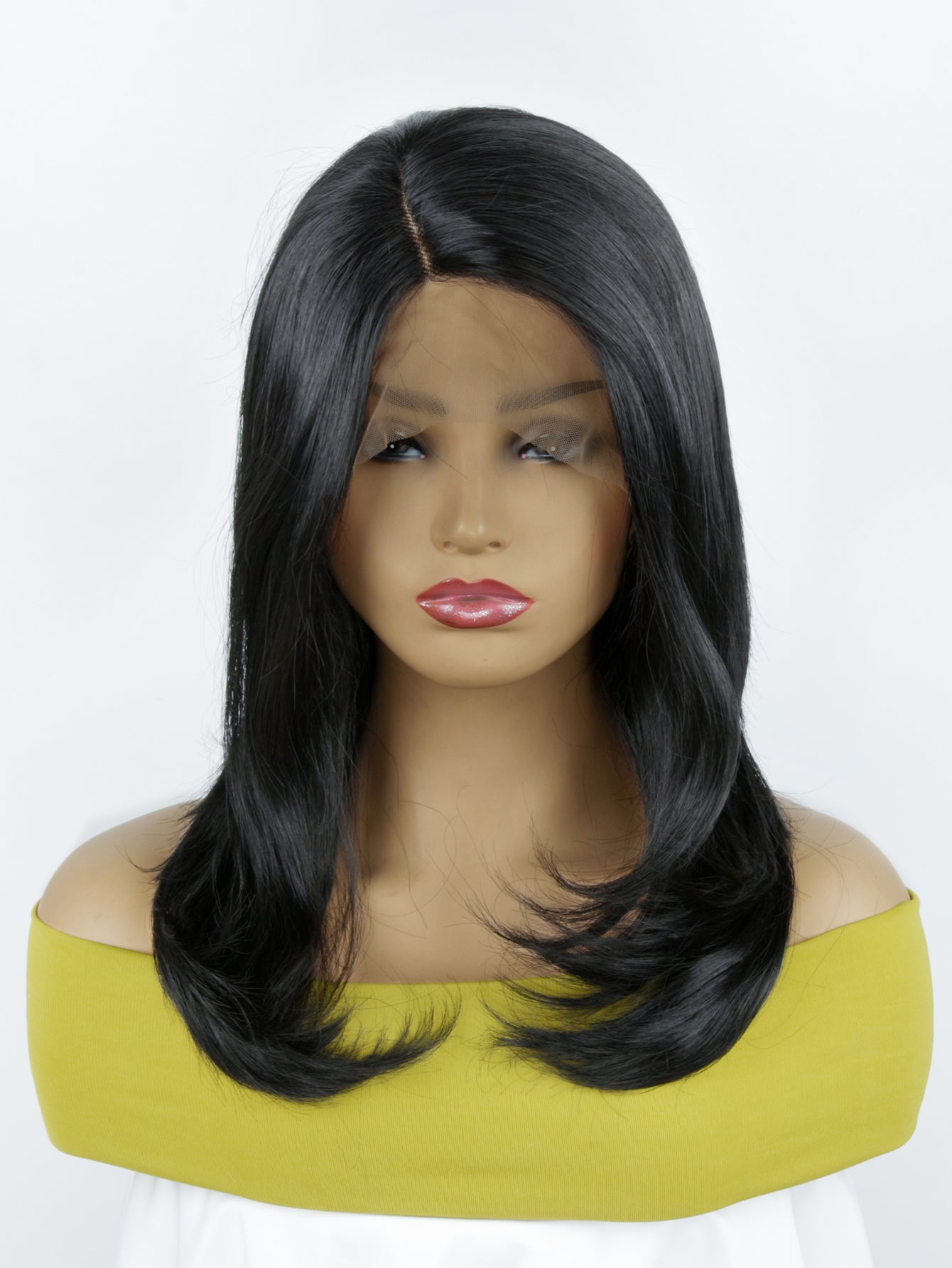 13*4*1 T-Part Lace Front Medium Curly Synthetic Wig