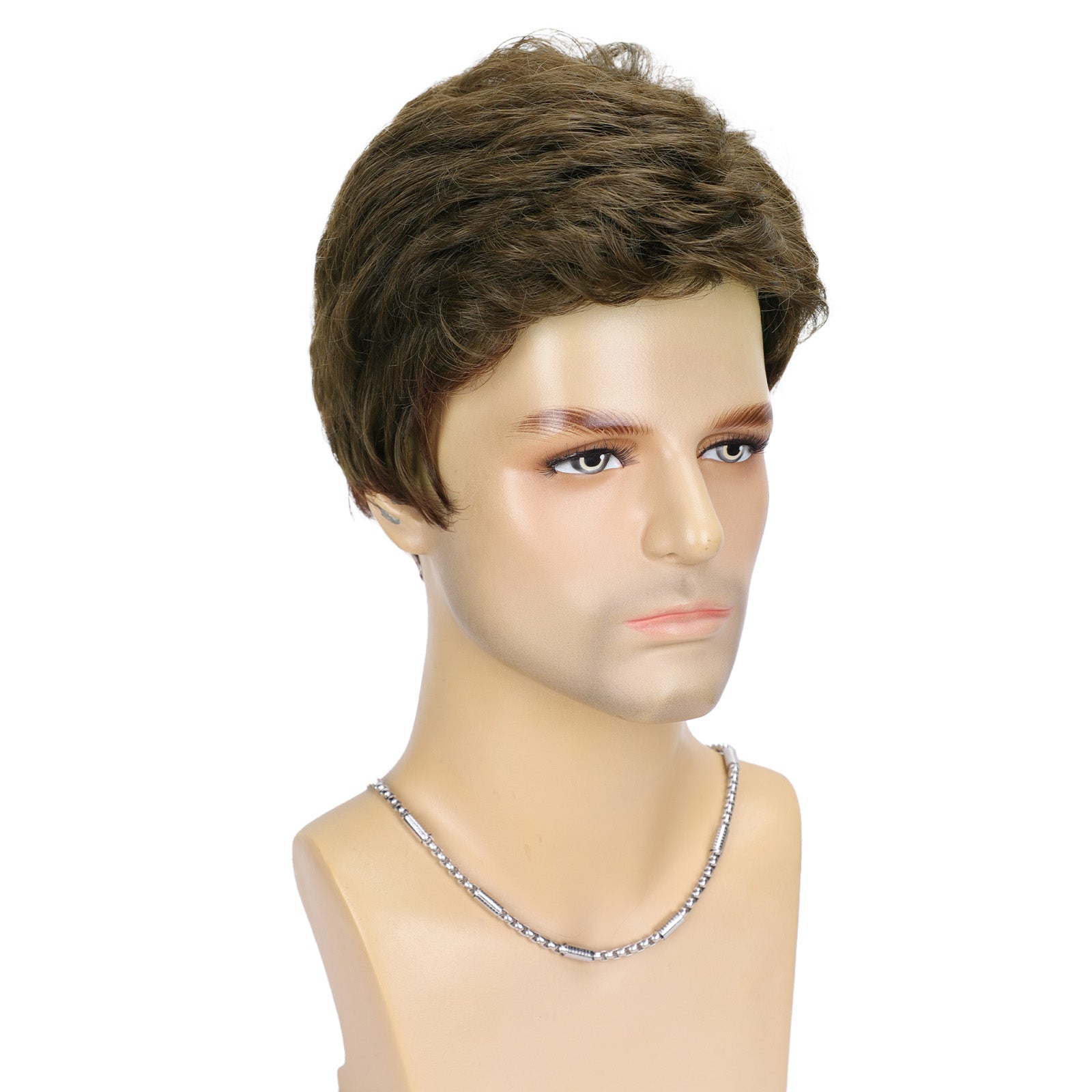 Tangle-Free Men's Wig – Durable Heat-Resistant Synthetic Hair