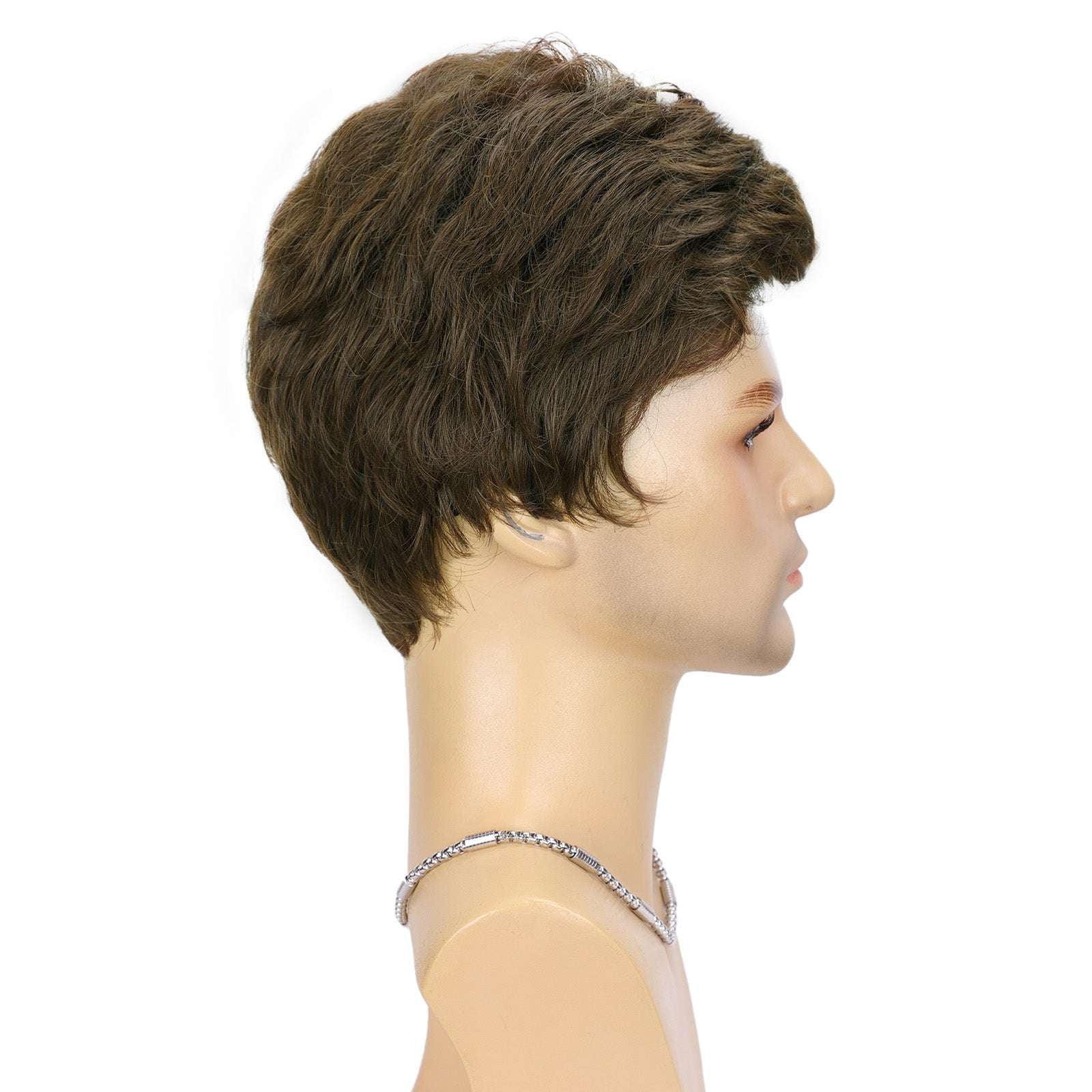 Tangle-Free Men's Wig – Durable Heat-Resistant Synthetic Hair
