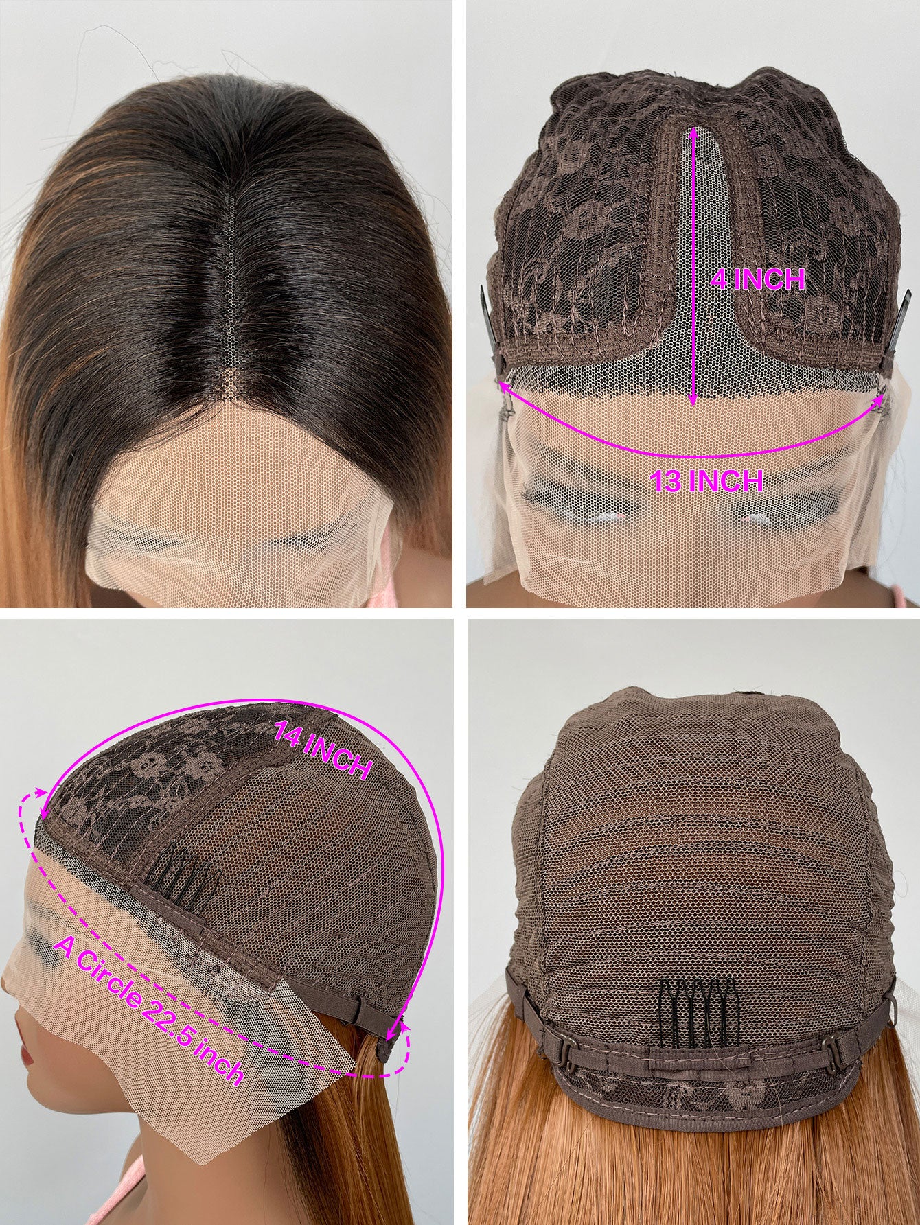 T30# Heat-Resistant Synthetic T-Part Wig 13*4*1 HD Lace Front Super Long Straight for Office/Daily