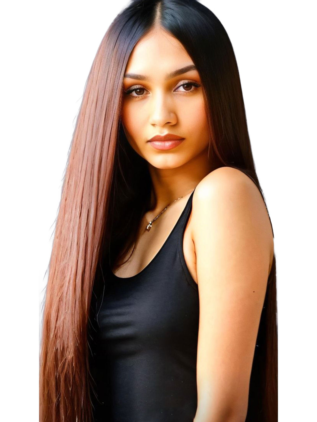 T30# Heat-Resistant Synthetic T-Part Wig 13*4*1 HD Lace Front Super Long Straight for Office/Daily