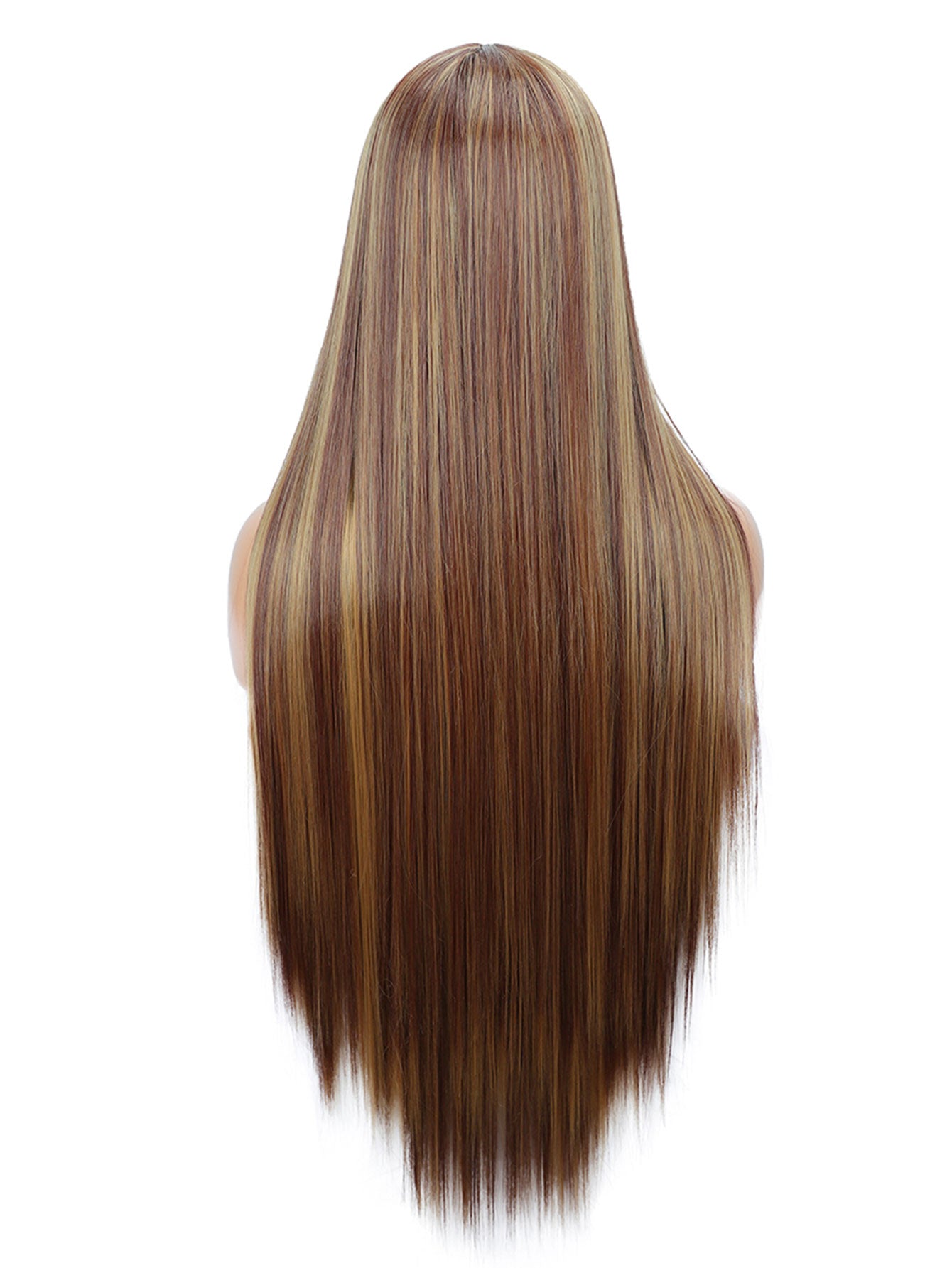 Beginner-Friendly 2633# 13*4*1 T-Synthetic Wig  30" Straight Yaki Texture Natural-Looking Everyday Wear