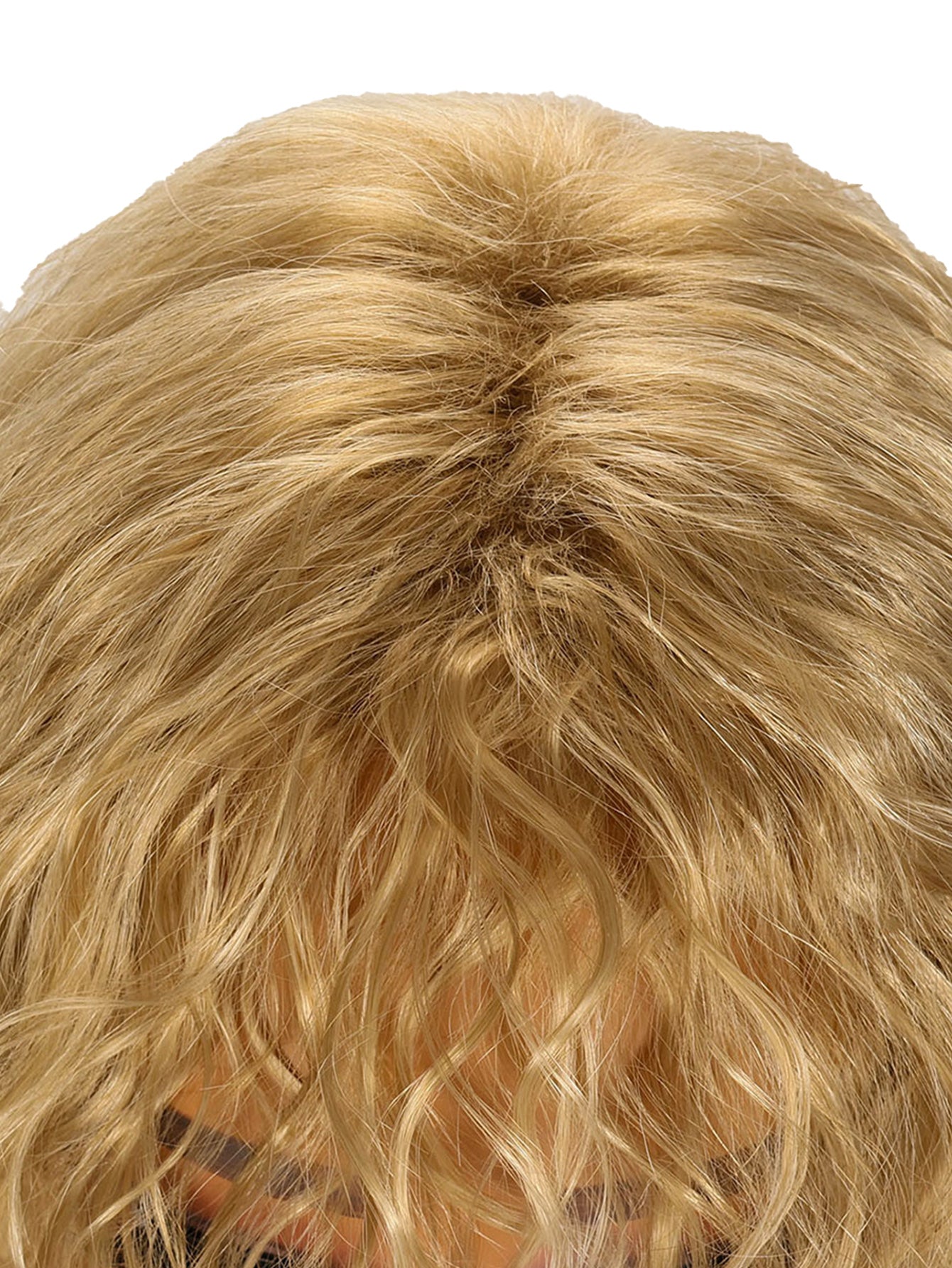 Long Fluffy Blonde Curly Wigs with Bangs 18 Inch Synthetic Heat Resistant Wigs for Women Halloween or Daily Used