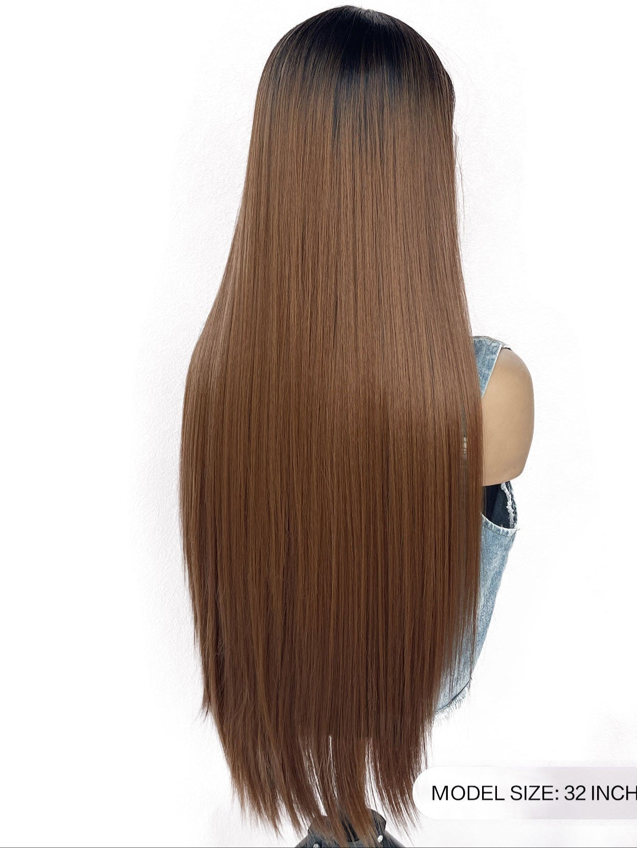 13x4x1  T-Part Synthetic Lace Wig - Long Straight Hair for Daily & Party Use