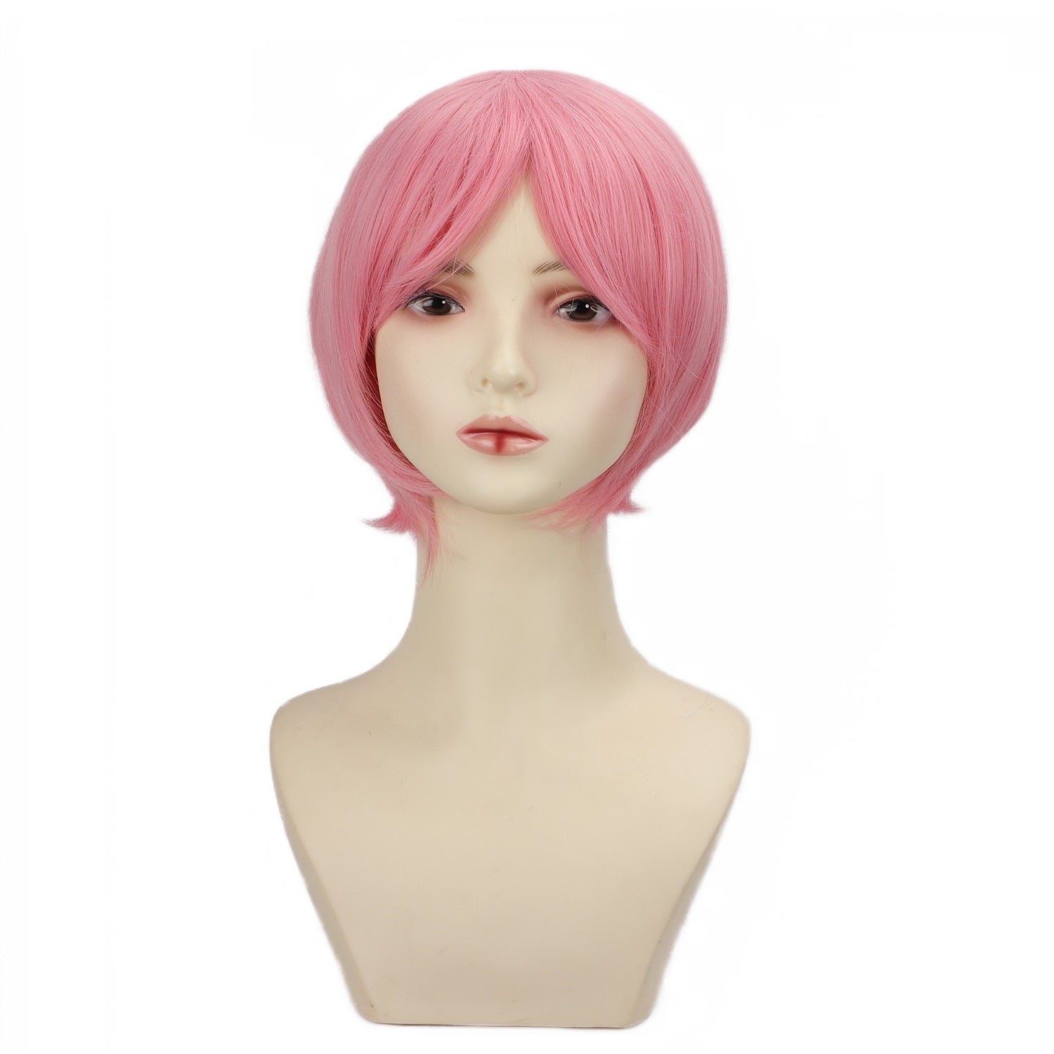 Chic Anime-Inspired Cosplay Wig for Women - Heat Resistant, Curly Ponytail with Bangs in Pink, Black, Blue, Blonde, Brown, Red | Perfect for Halloween & Costume Parties, Colorful, Double Clip, Daily Wear