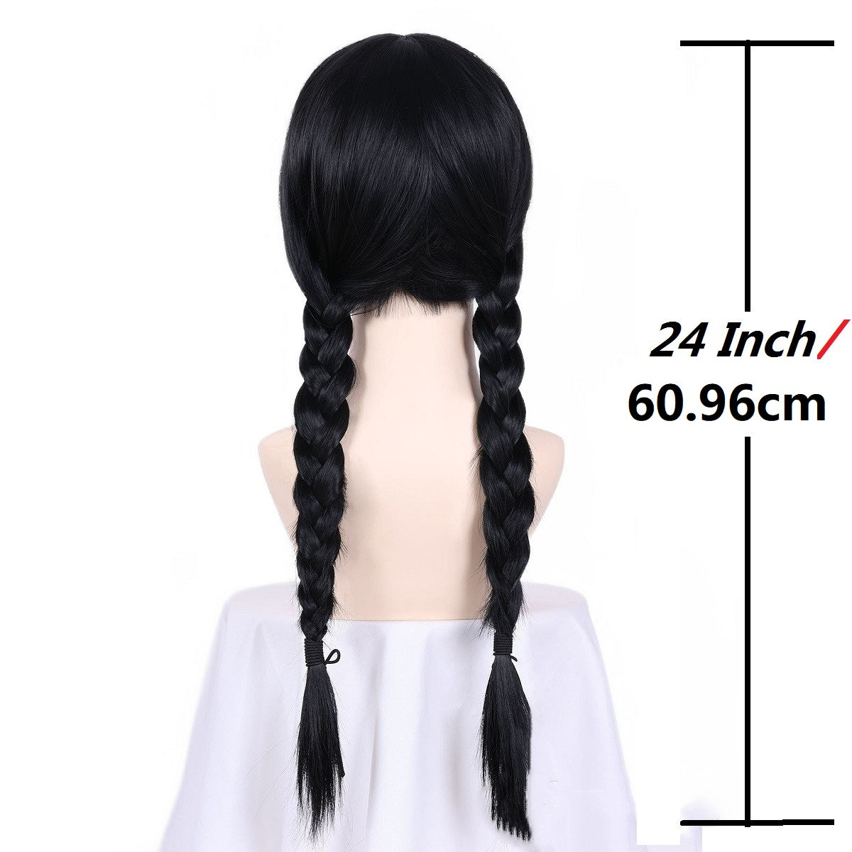 Wednesday Black Braided Wig With Bangs Long Braid Wig Cosplay Halloween Costume Wigs For Women Addams cosplay wig